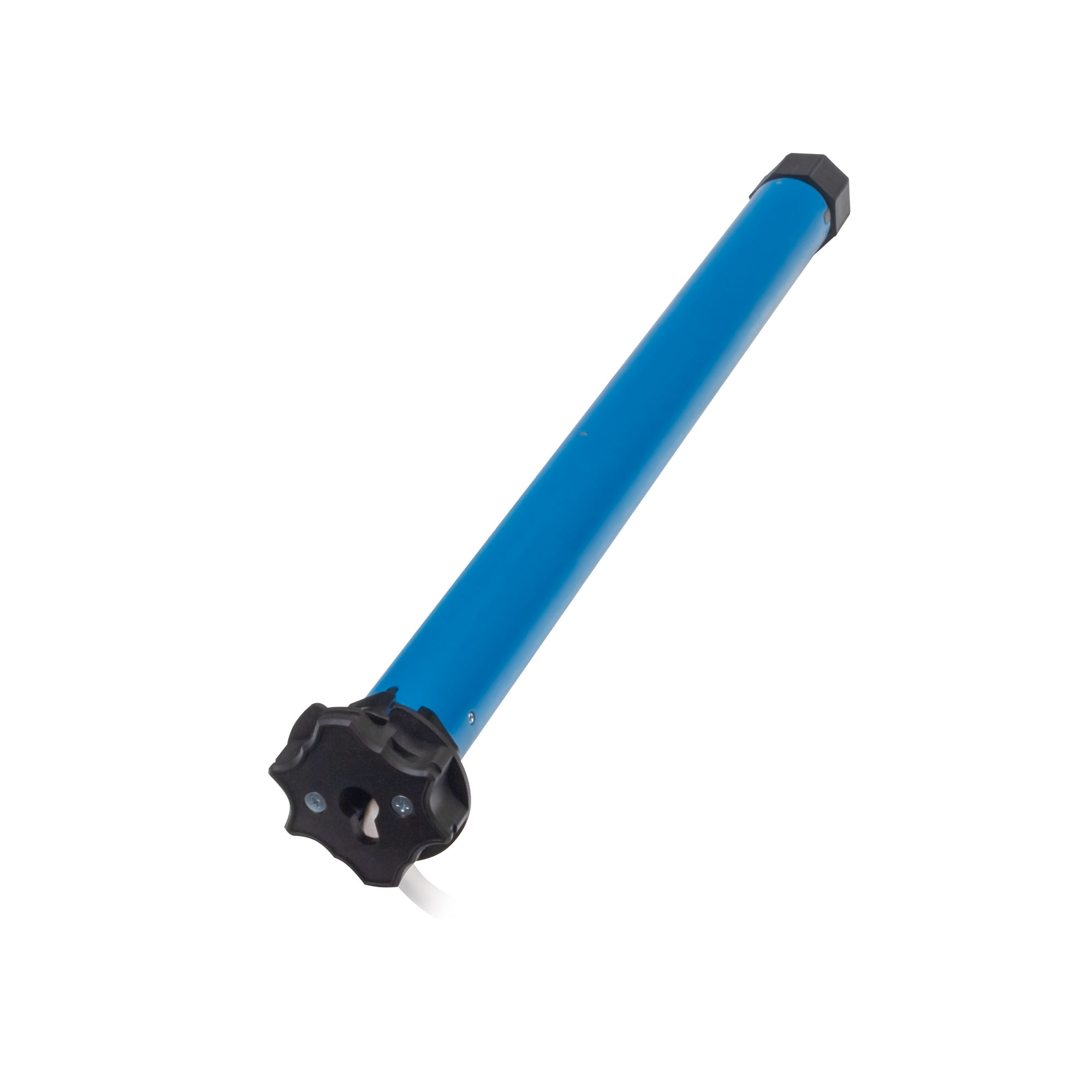 Rollladenmotor classic in zylindrischer Form mit Befestigungselementen an den Enden