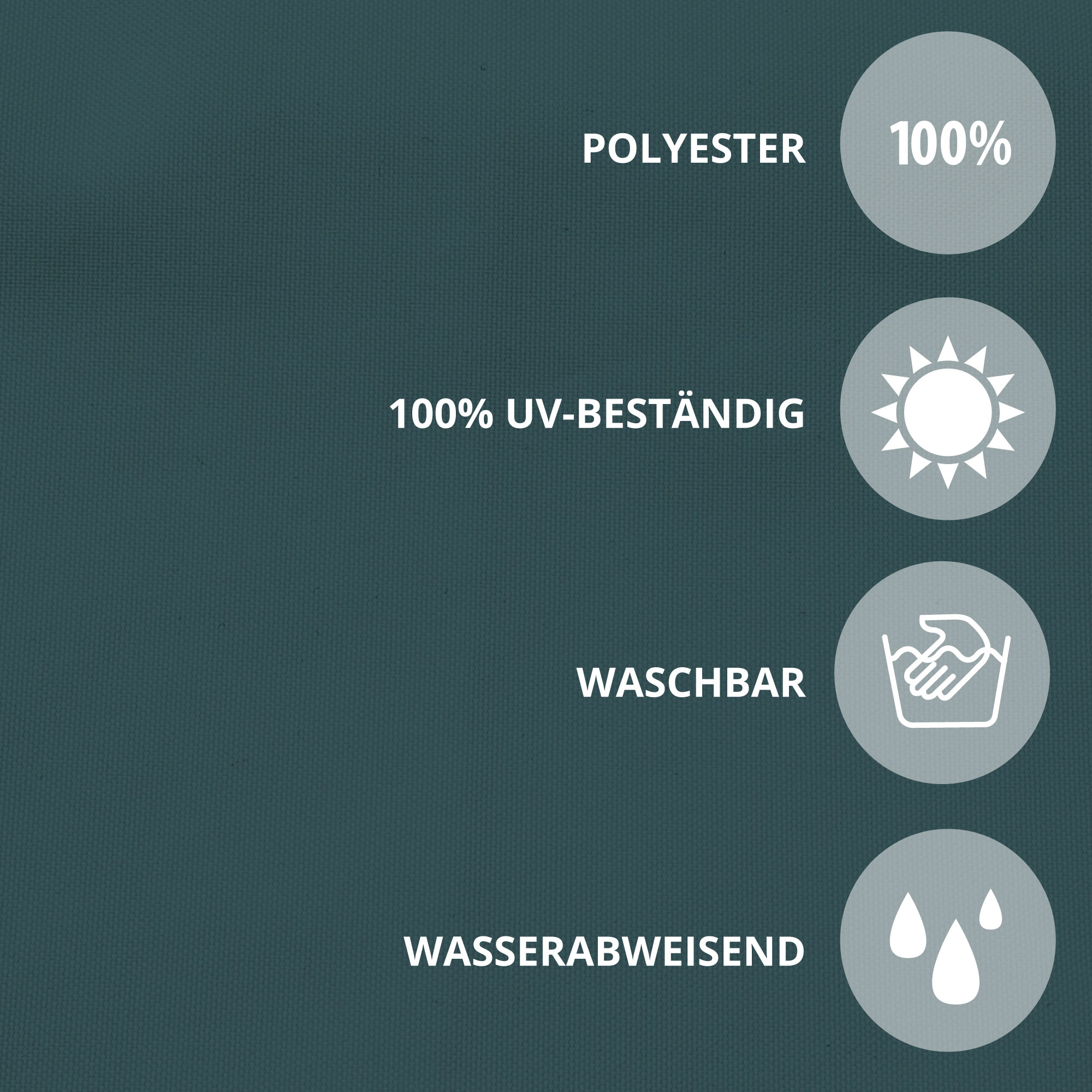 Balkonbespannung aus Polyester, UV-beständig, waschbar, wasserabweisend