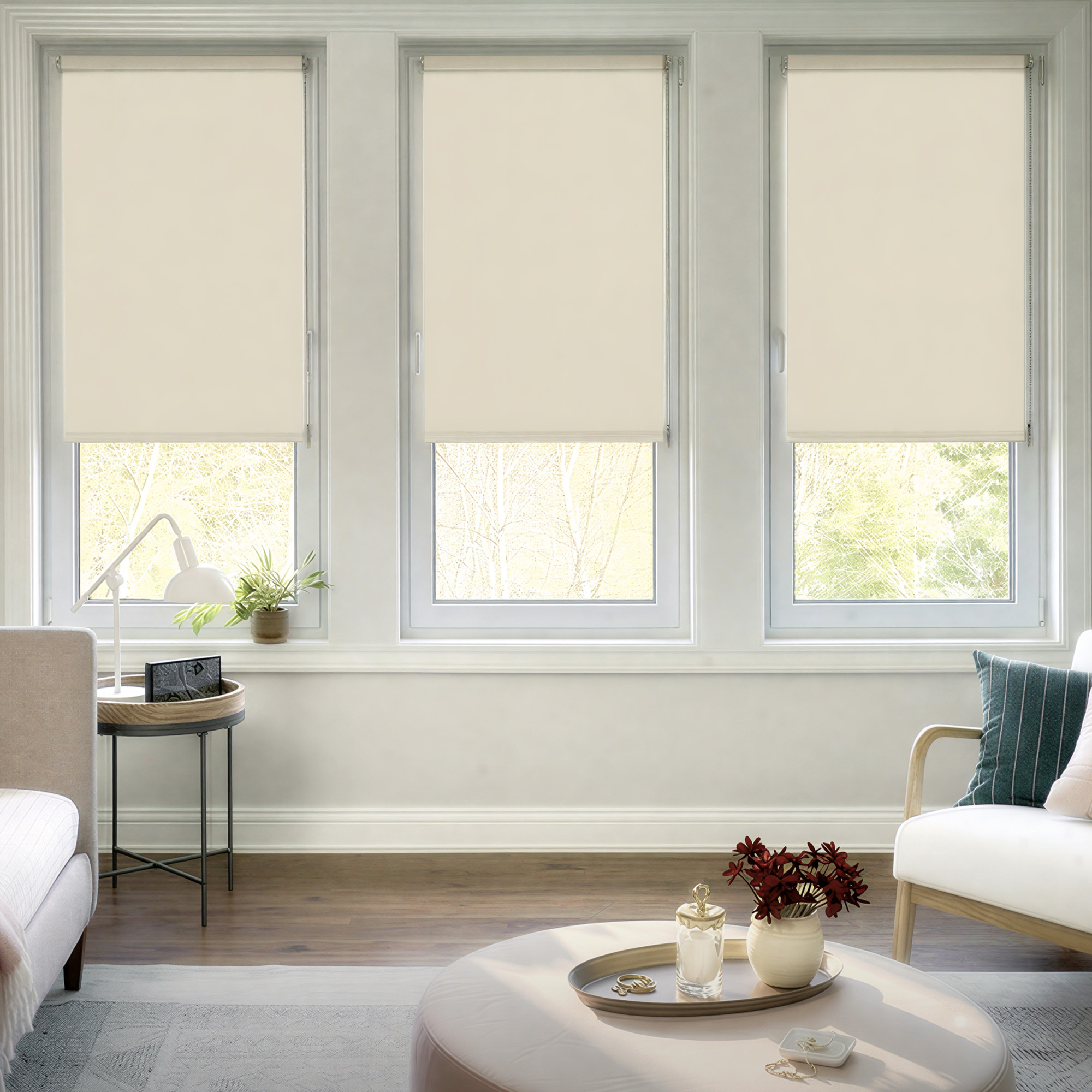 Klemmfix Tenebra Verdunkelungsrollo | 45 x 160 cm, cremeweiß