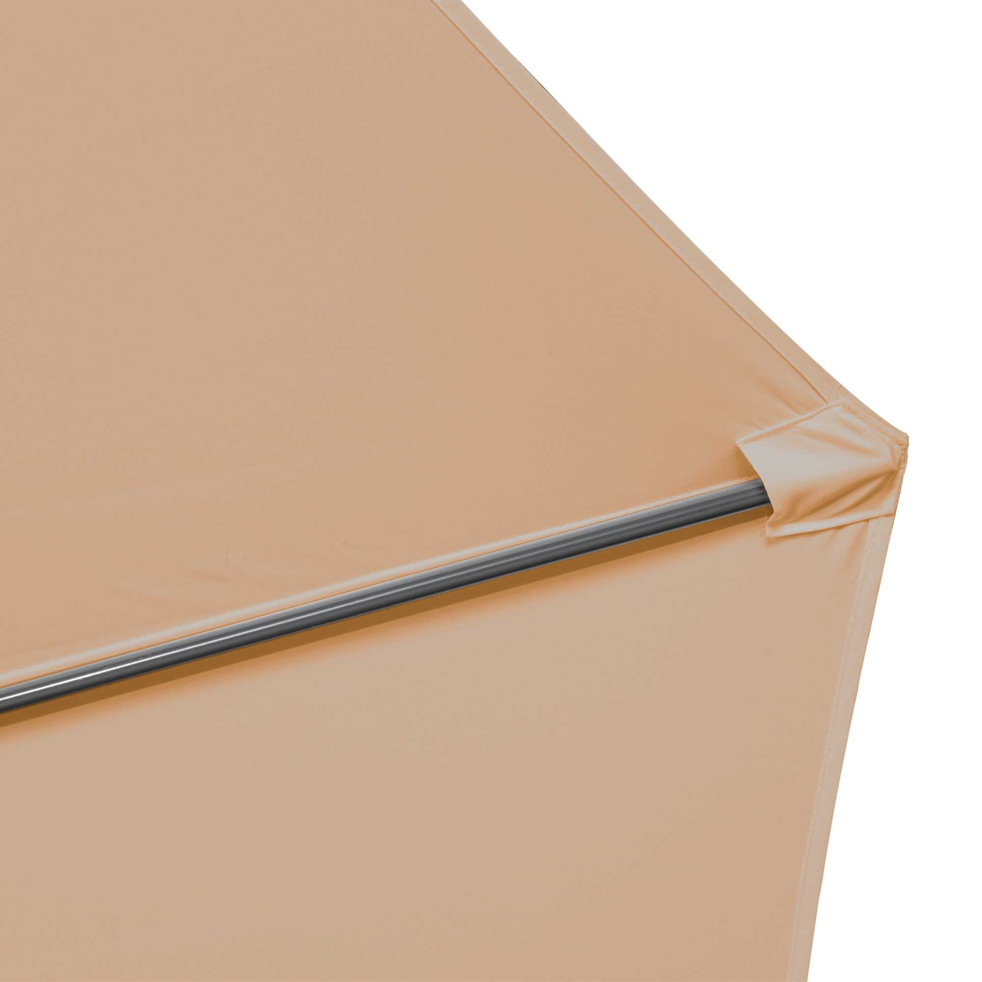 slider_image_e4ebb3e2acfe4b9e8c49a1870b28bffb Nahaufnahme eines Ampelschirms mit stabilem Gestänge und gespanntem Stoffdach