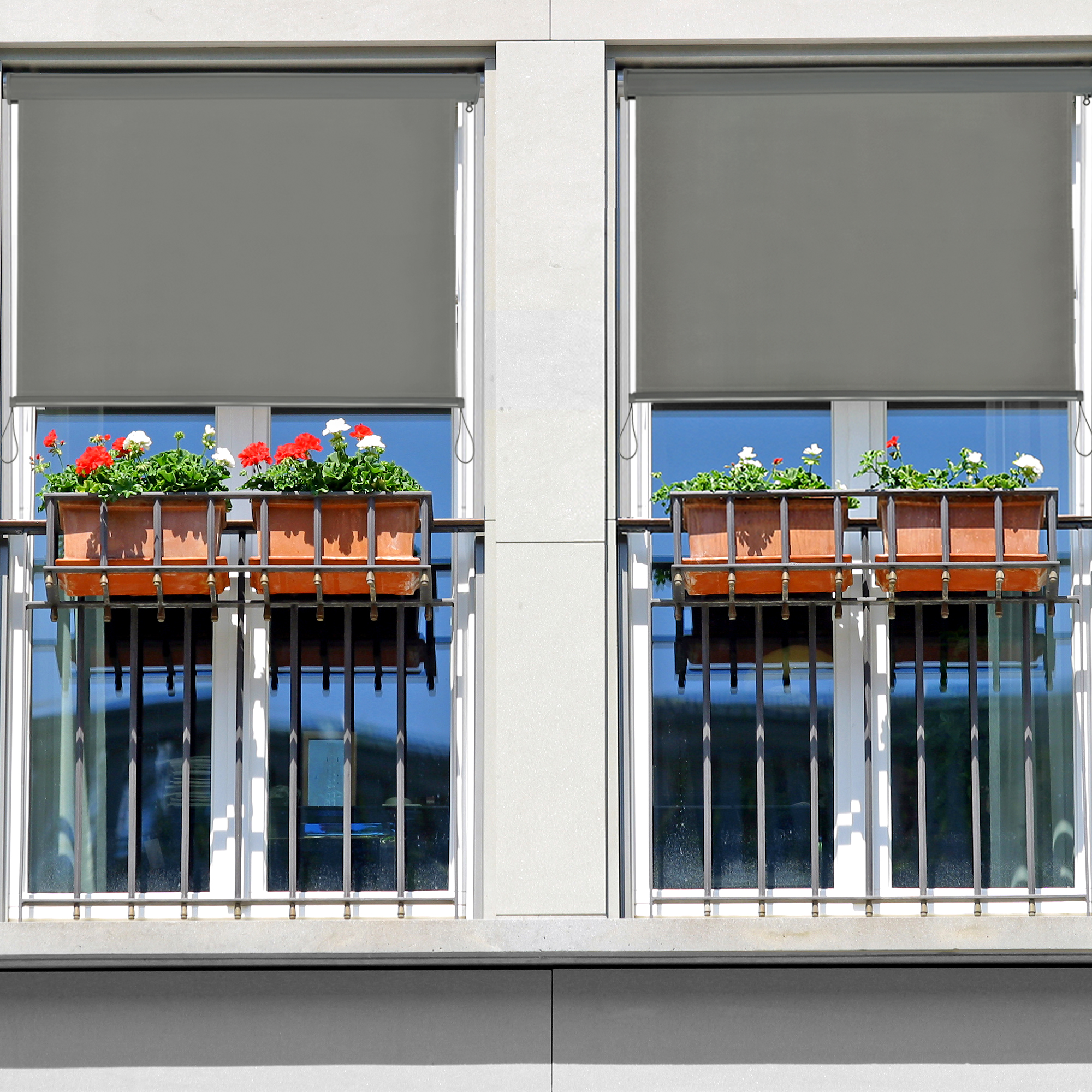slider_image_50b77e89ffac4cd2a645d2064c0c888f Zwei Fenster mit Außenrollos und Blumenkästen