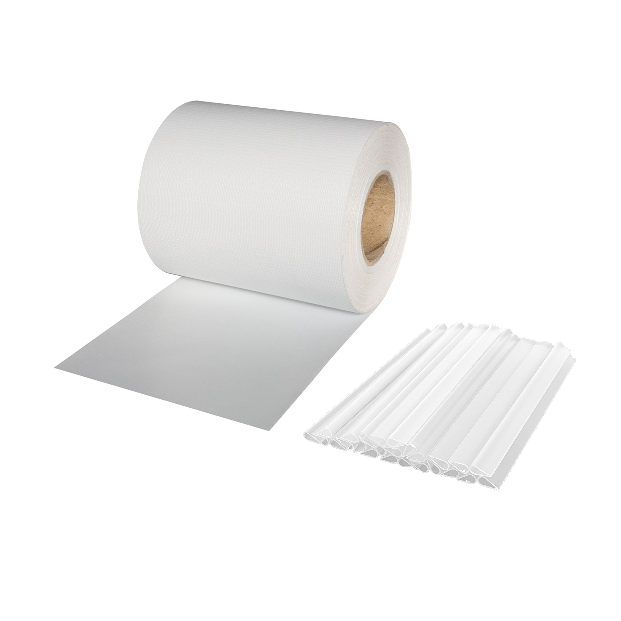 slider_image_bfda6cf4acd94acf976315125b6beba9 Rolle PVC Sichtschutzstreifen mit Sandsteinoptik und Befestigungselemente