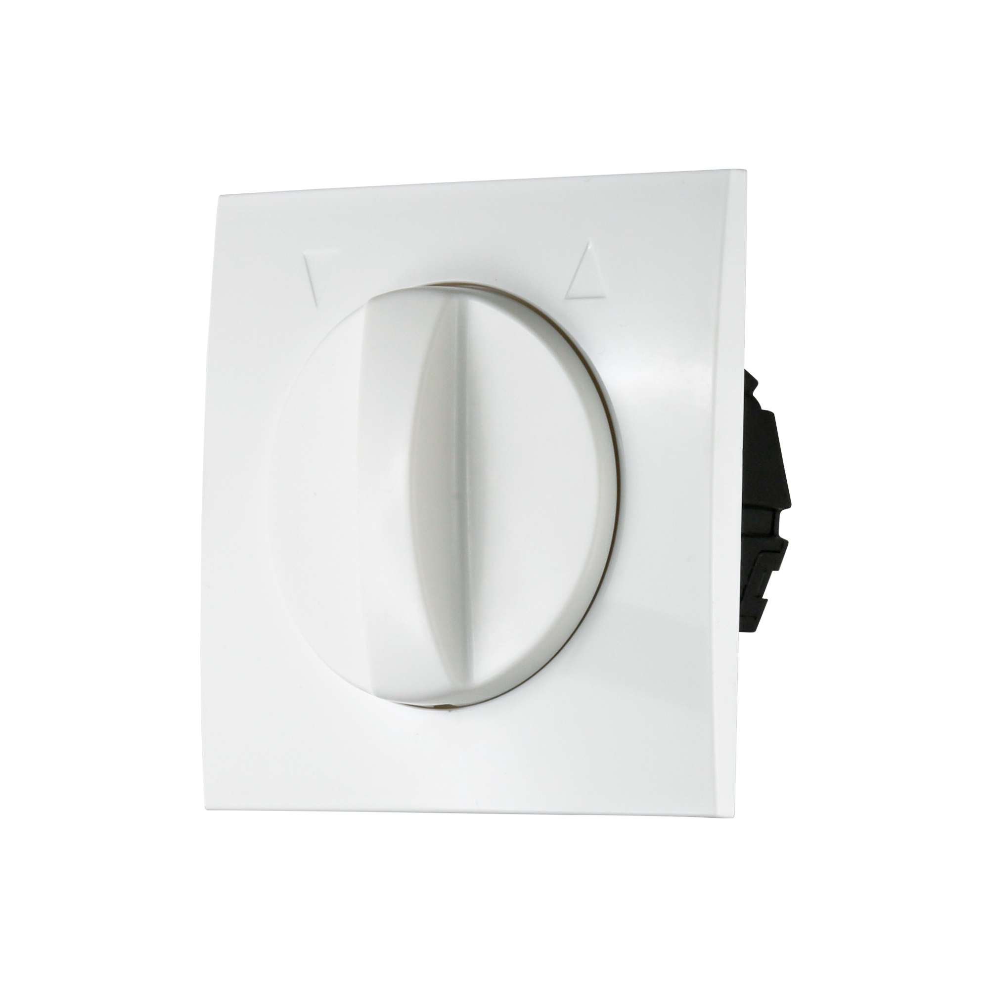 Knebelschalter mit rechteckiger Abdeckung und zentralem Drehknopf