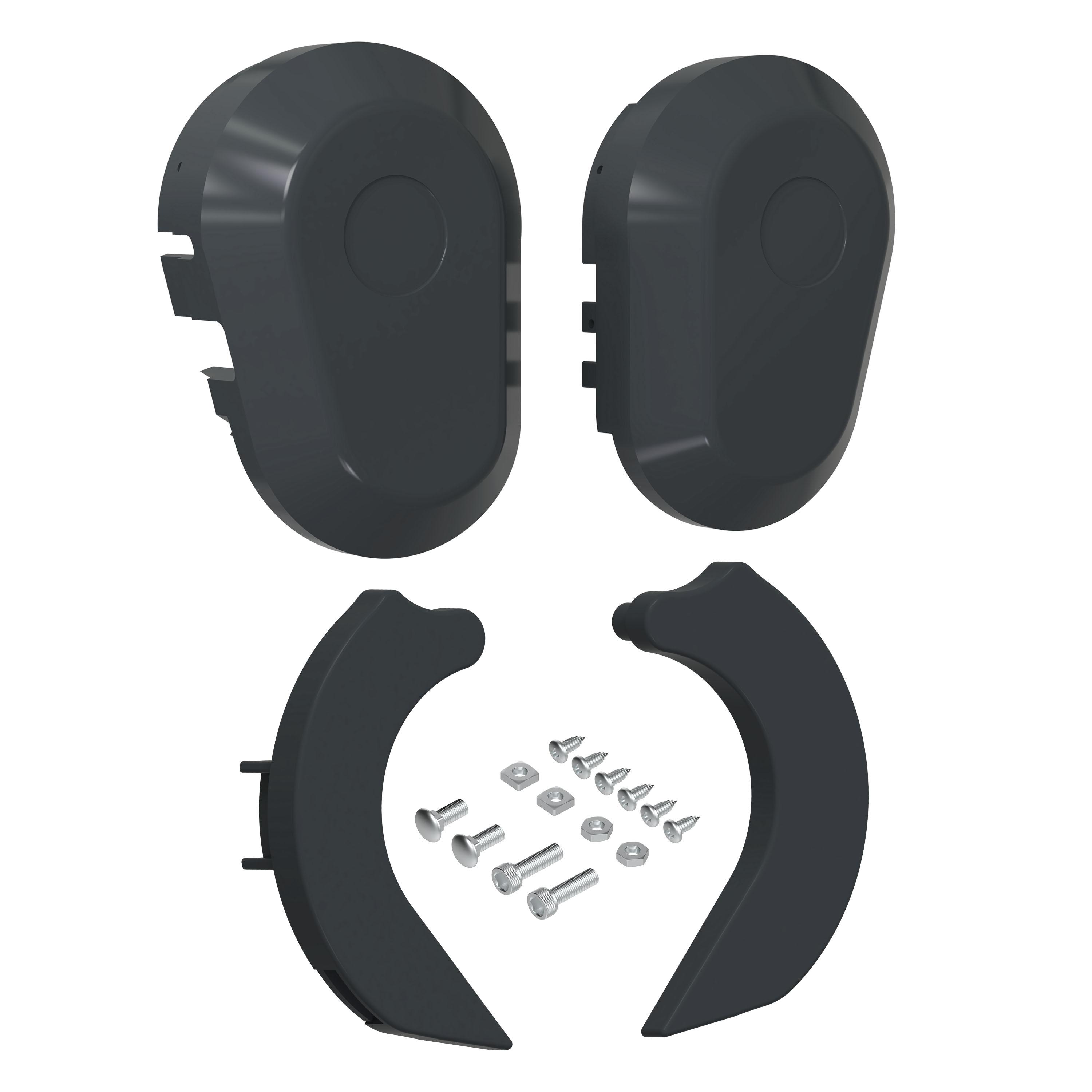 Endkappen und Befestigungsteile für Kassettenmarkise Curve 2000