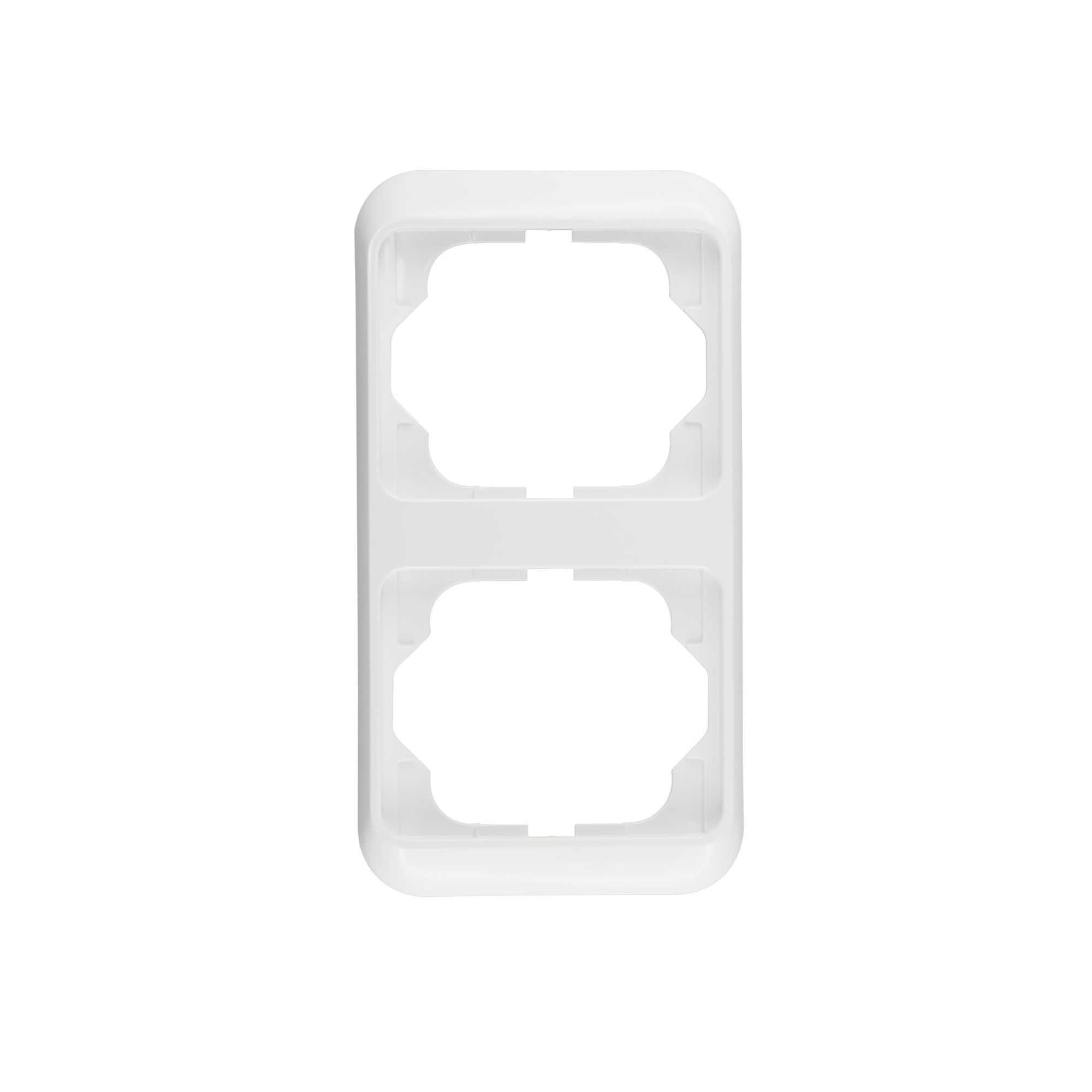 Zweifach senkrechtes Rahmensystem für Schalter oder Steckdosen, Alpha Nea Produktlinie