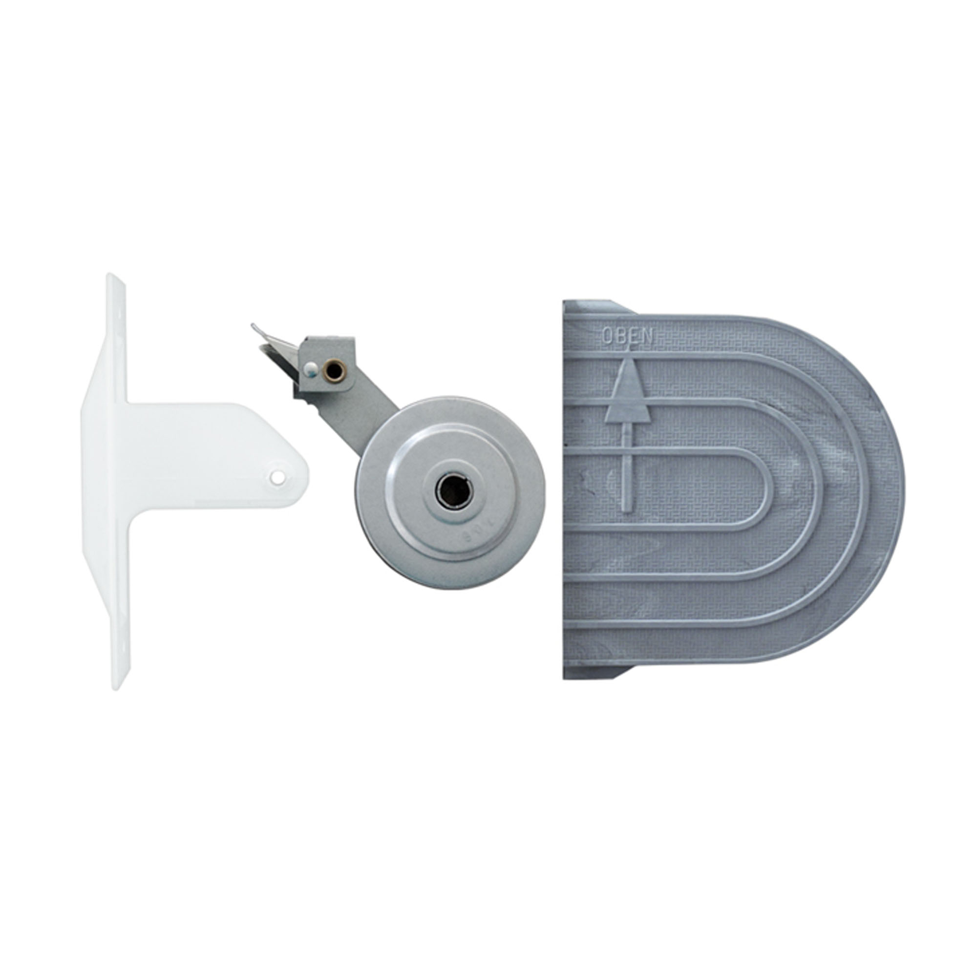 slider_image_018fecf22ce875b68695c77a9a7b9d7d Einlass-Gurtwickler Unterputz mit Mauerkasten, ohne Gurt, zeigt Einzelteile und Aufbau