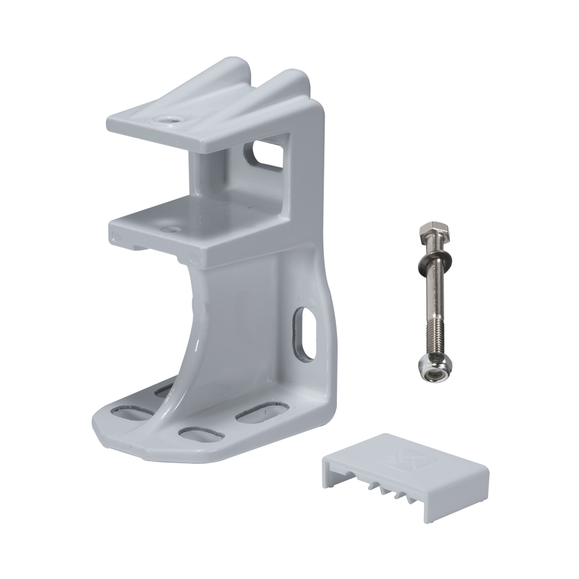 Halterung für Gelenkarmmarkisen mit Schraube und Abdeckung, geeignet für Wand- oder Deckenmontage