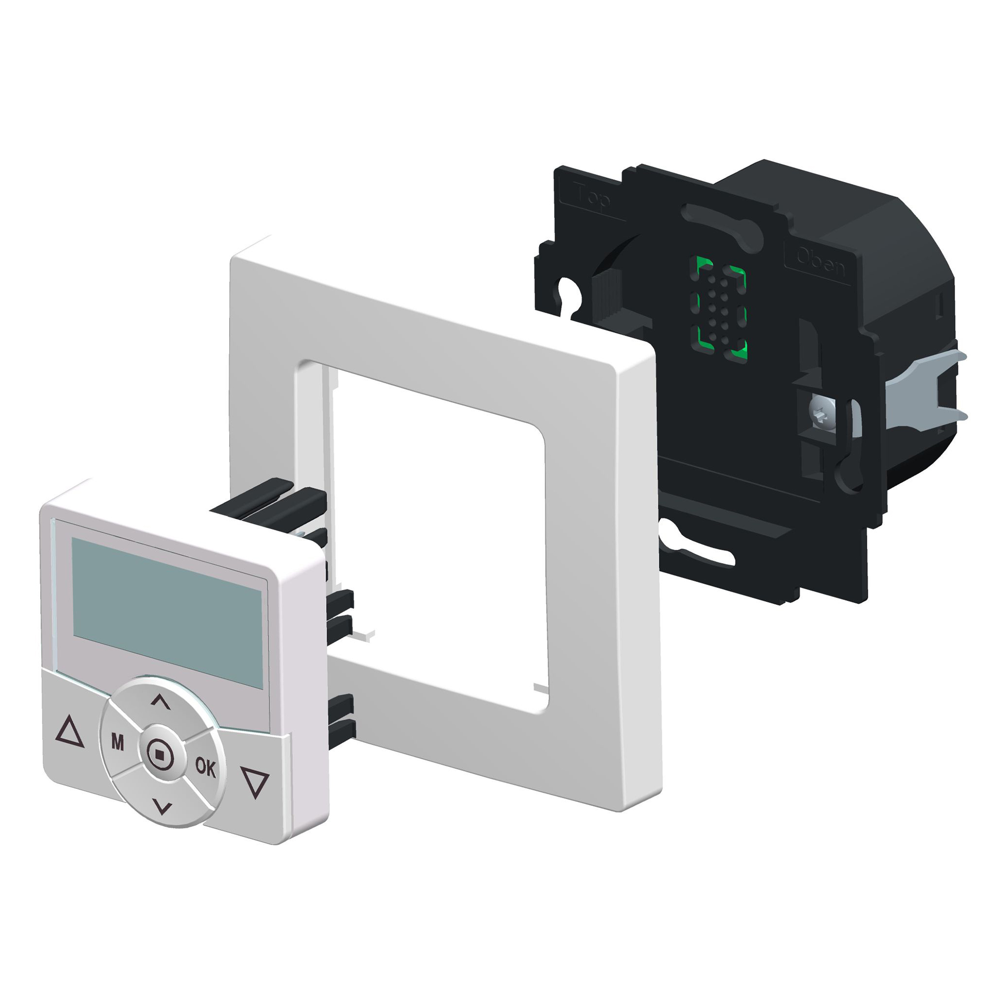 slider_image_0192756cef0373199a185119126d1d0c Explosionszeichnung einer digitalen Zeitschaltuhr mit Display und Bedienelementen