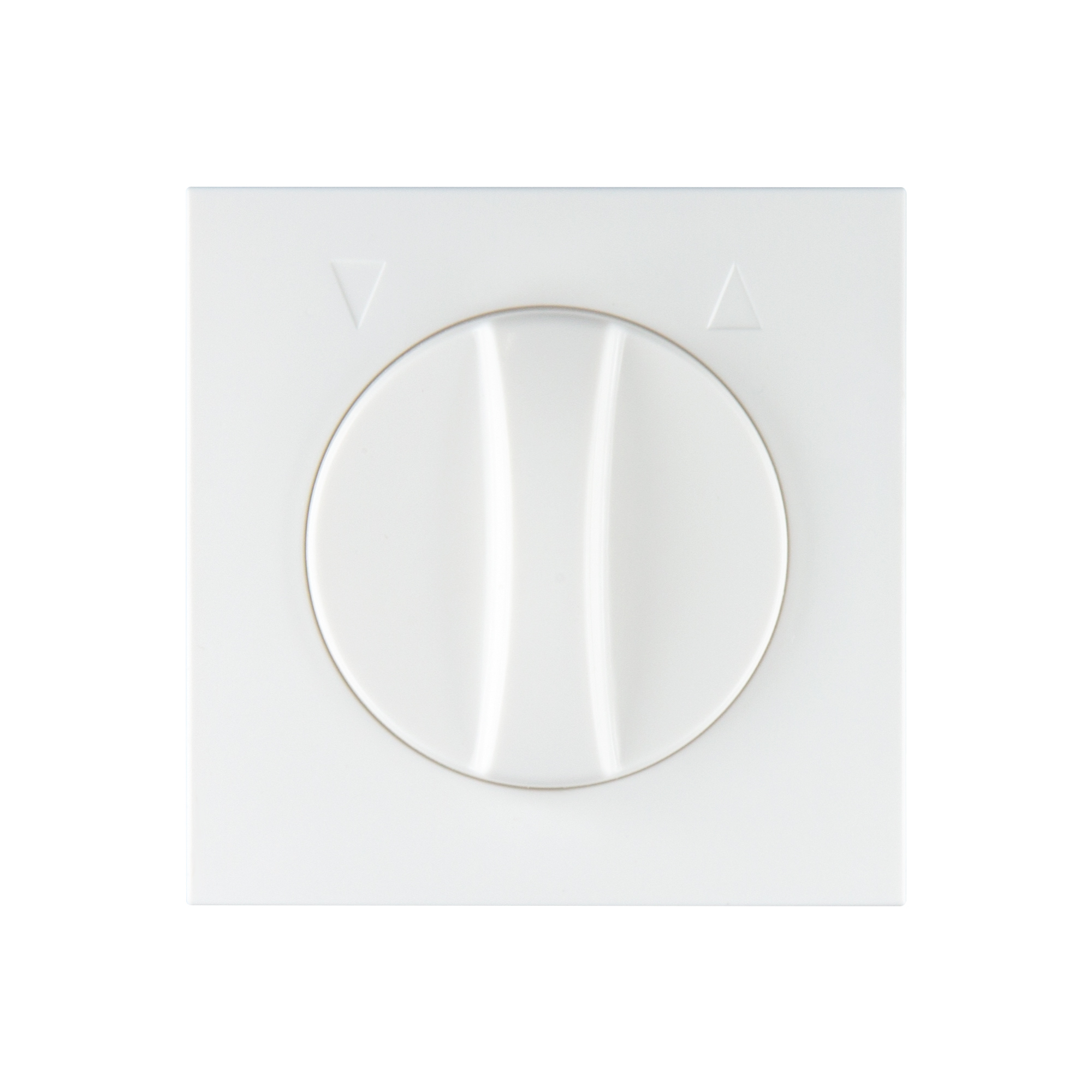 Quadratischer Drehschalter mit Pfeilsymbolen für Steuerungsfunktionen