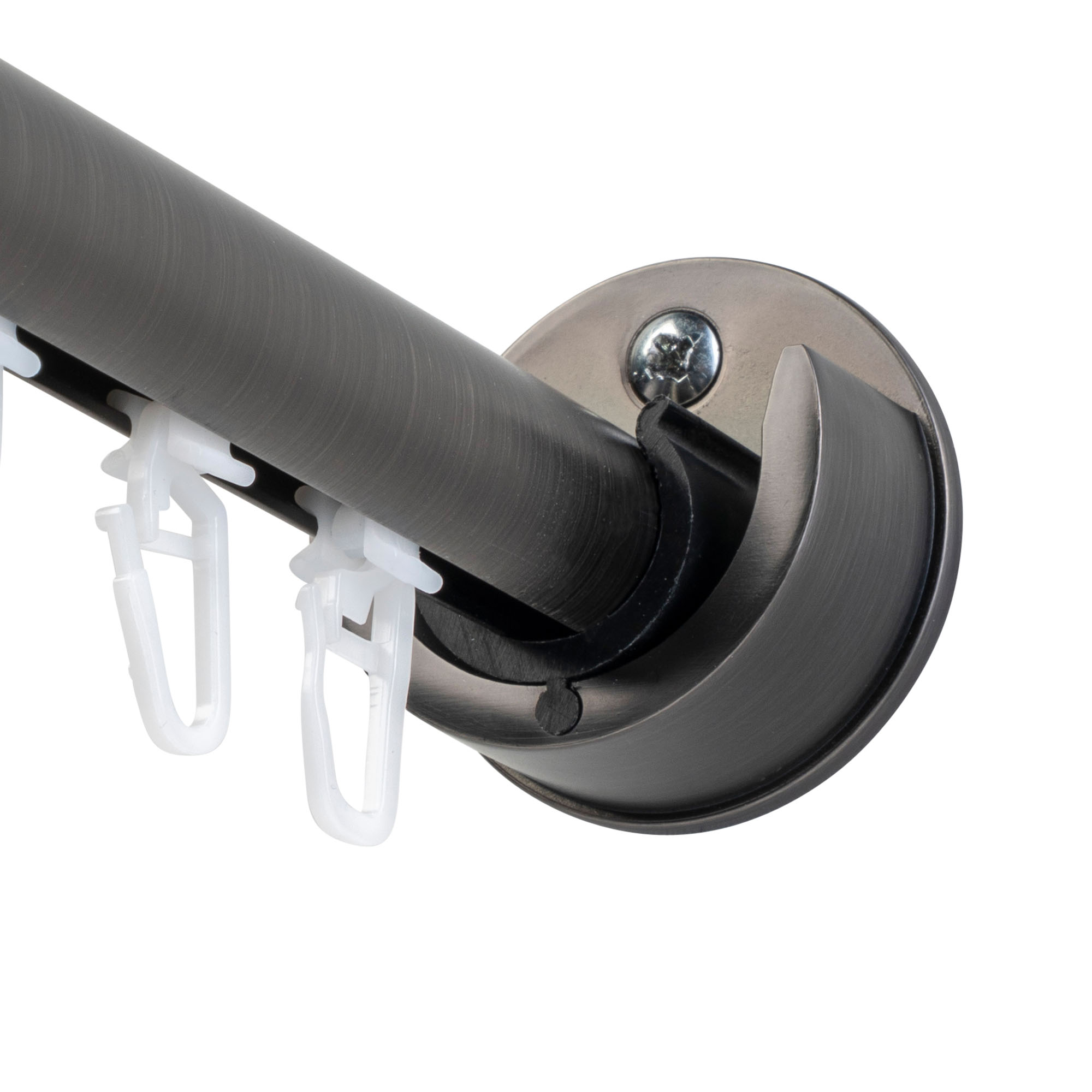 Wandhalter für Gardinenstange + Gardinenstange mit Innenlauf (Typ nach Wahl)