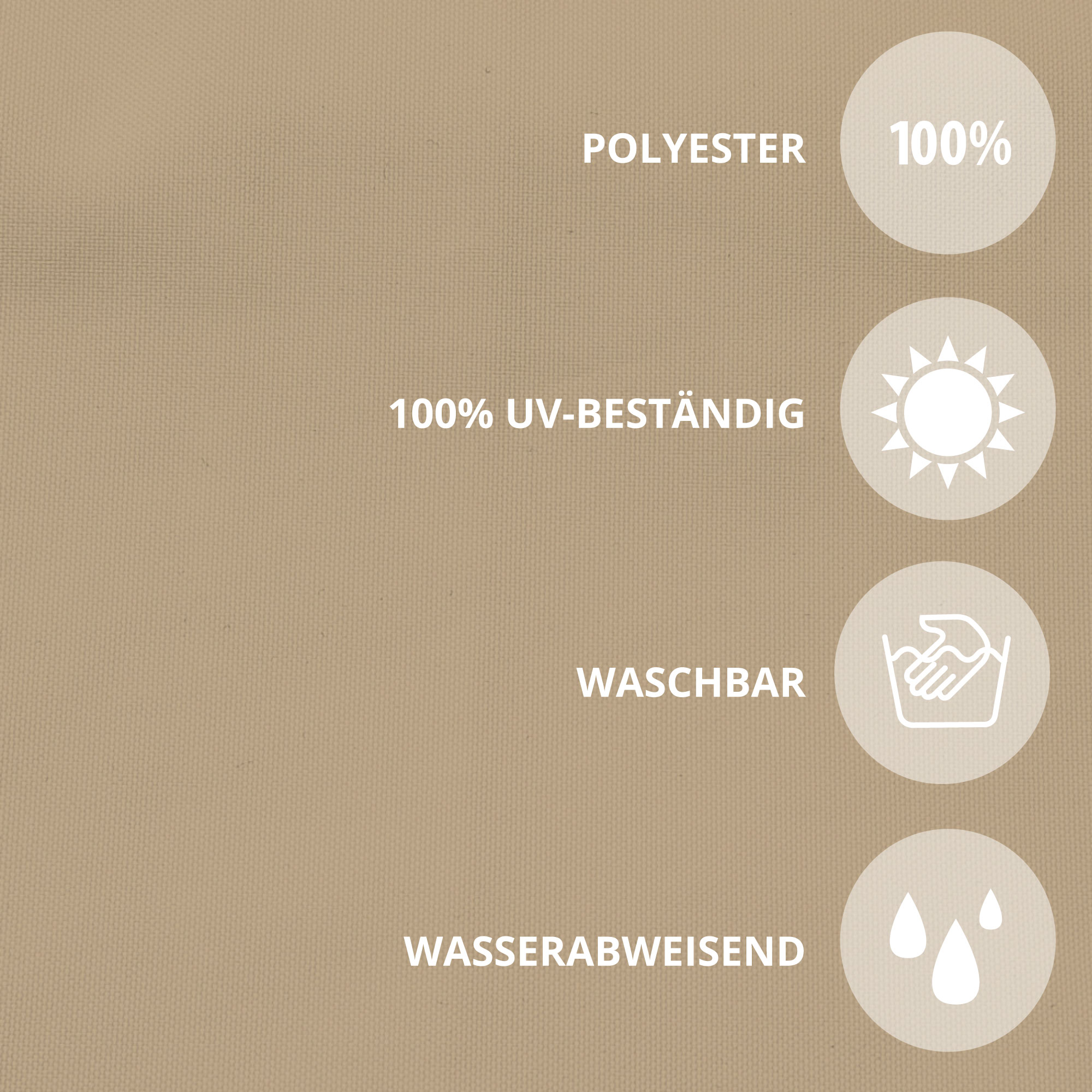 Balkonbespannung aus Polyester, UV-beständig, waschbar, wasserabweisend