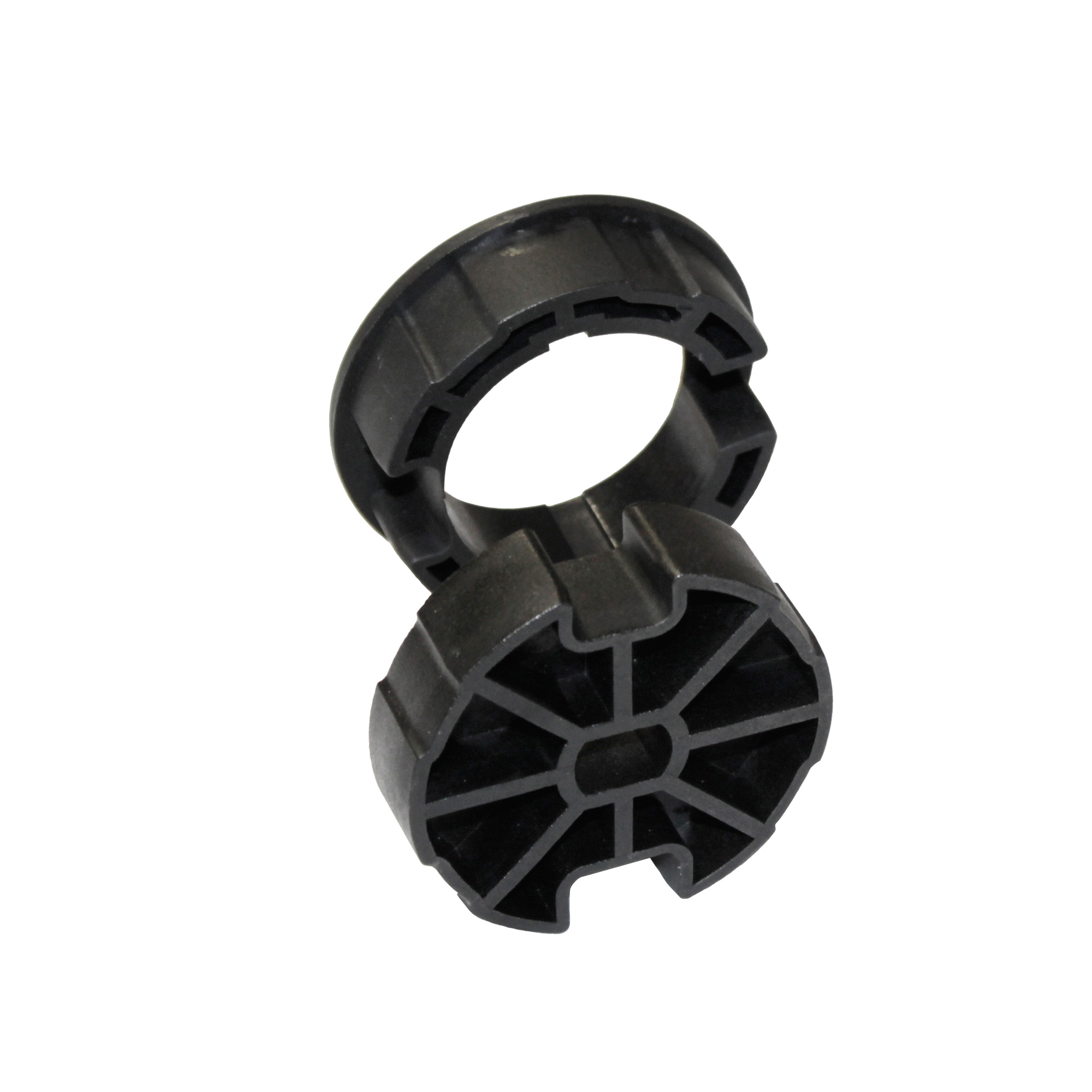 Motoradapter für Rollladenmotoren SL, zylindrische Form mit strukturierten Öffnungen