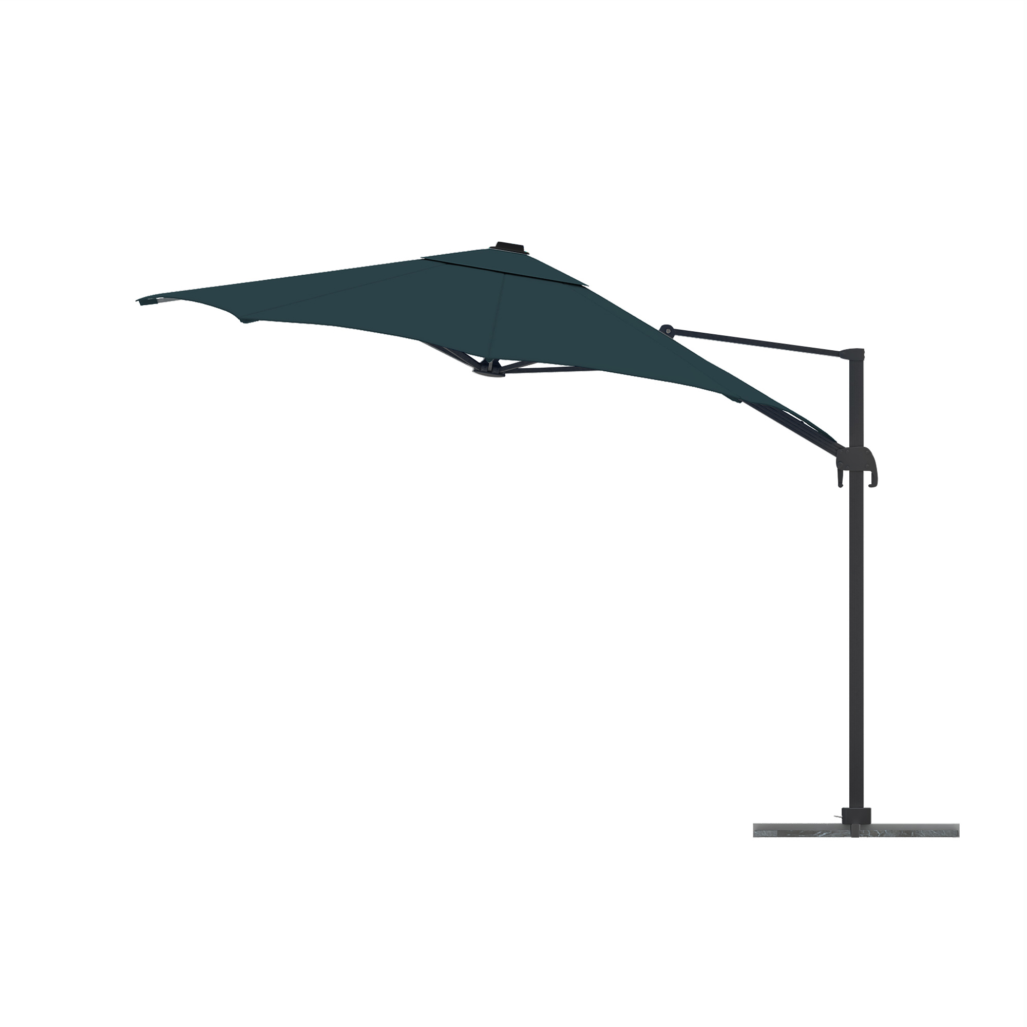 slider_image_fd71c6d857e84bbe8eab5ba420bebaf1 Freistehender Ampelschirm mit seitlichem Ständer und schwenkbarem Schirmdach