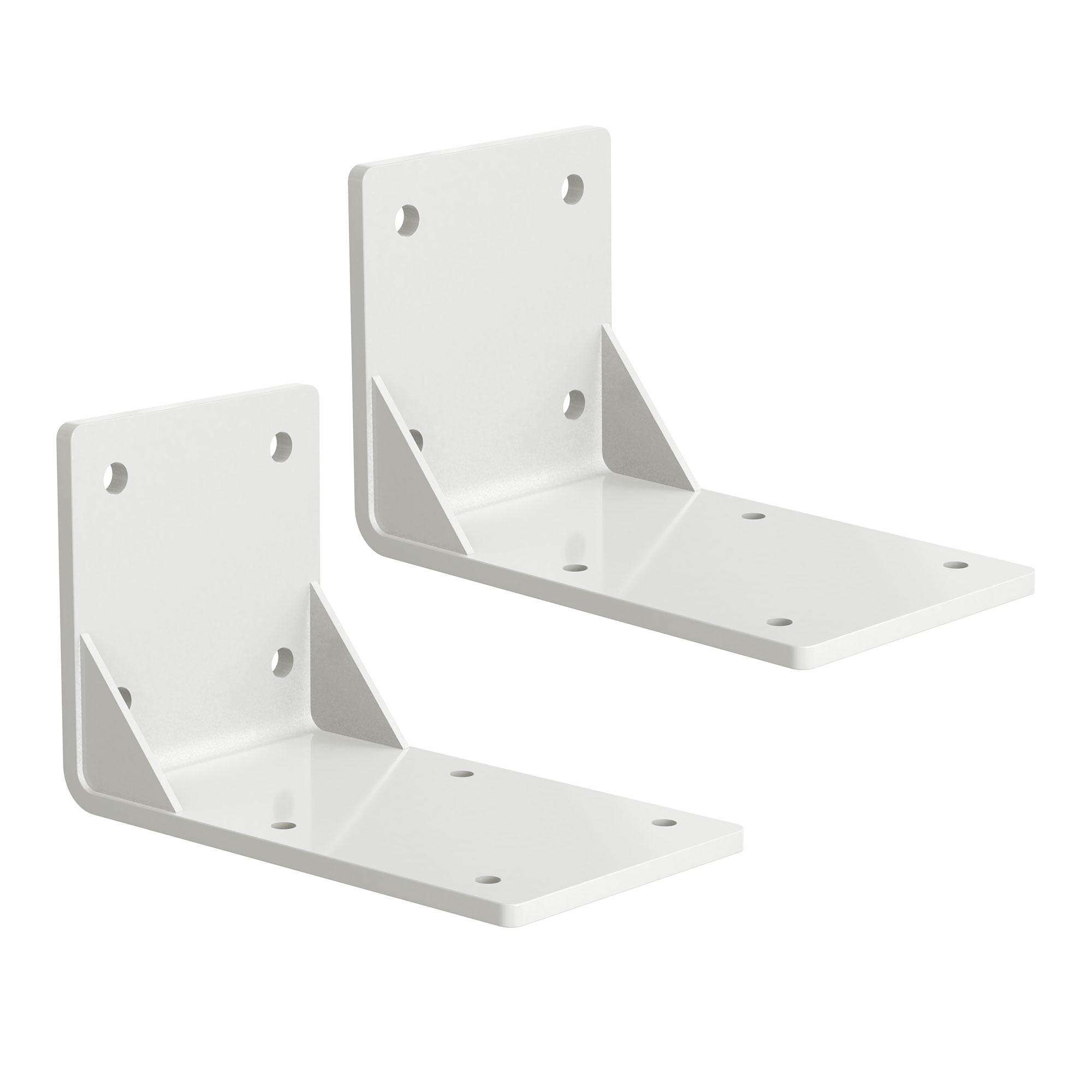 2er-Set Deckenhalterungen für Kassettenmarkise Curve 2000, L-förmige Metallkonstruktion