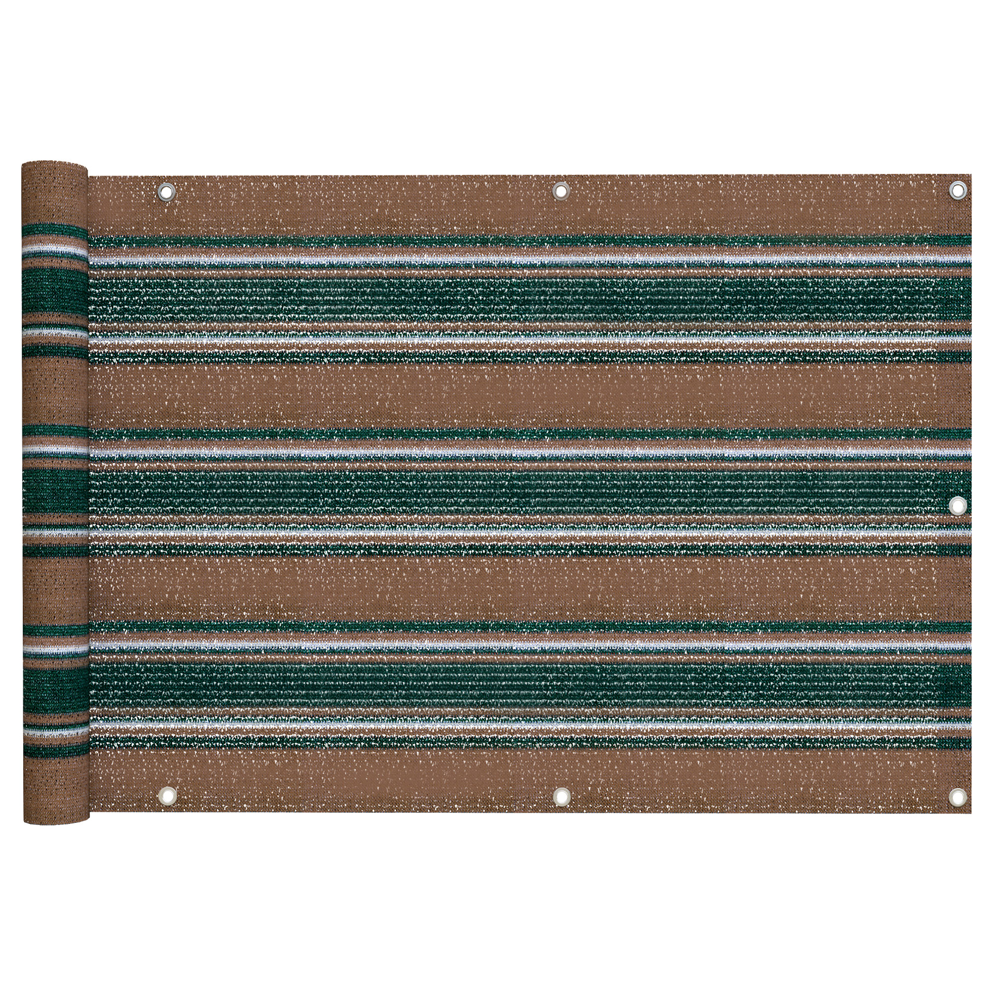 Verschiedene Balkonbespannungen aus atmungsaktivem HDPE in mehreren Designs und Ausführungen