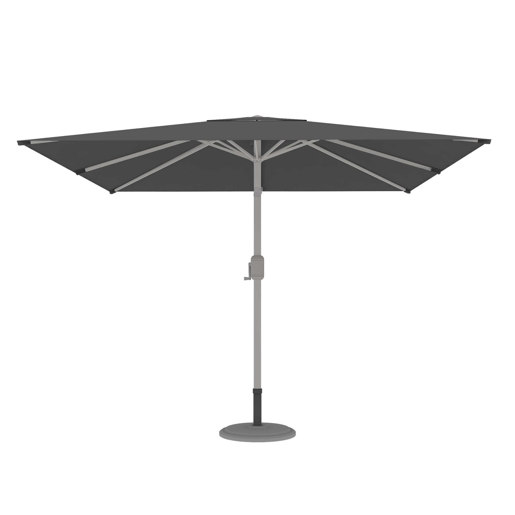 slider_image_06b60c200ff94fd3a118a03656002991 Moderner Sonnenschirm mit zentralem Mast und Kurbelmechanismus