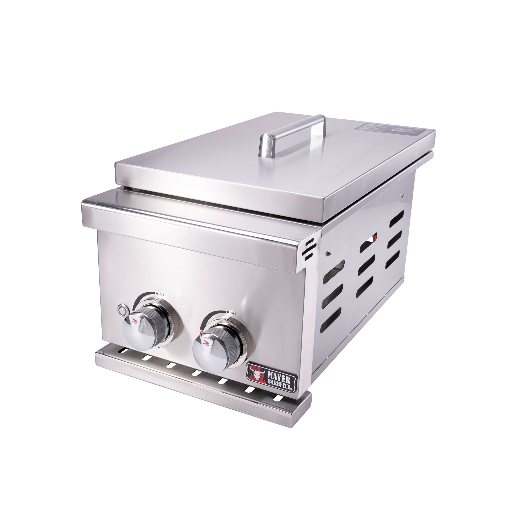 ZUNDA Edelstahl-Einbaumodul | Doppel-Seitenbrenner