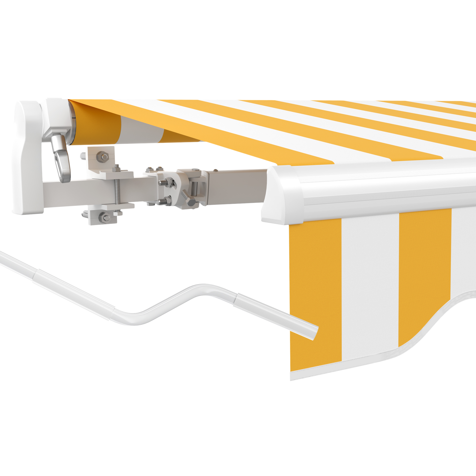 slider_image_01928fdd7b3c70b3a59d6888542519a4 Markise mit mechanischem Auszug und gestreiftem Tuch, geeignet für Außenbereiche