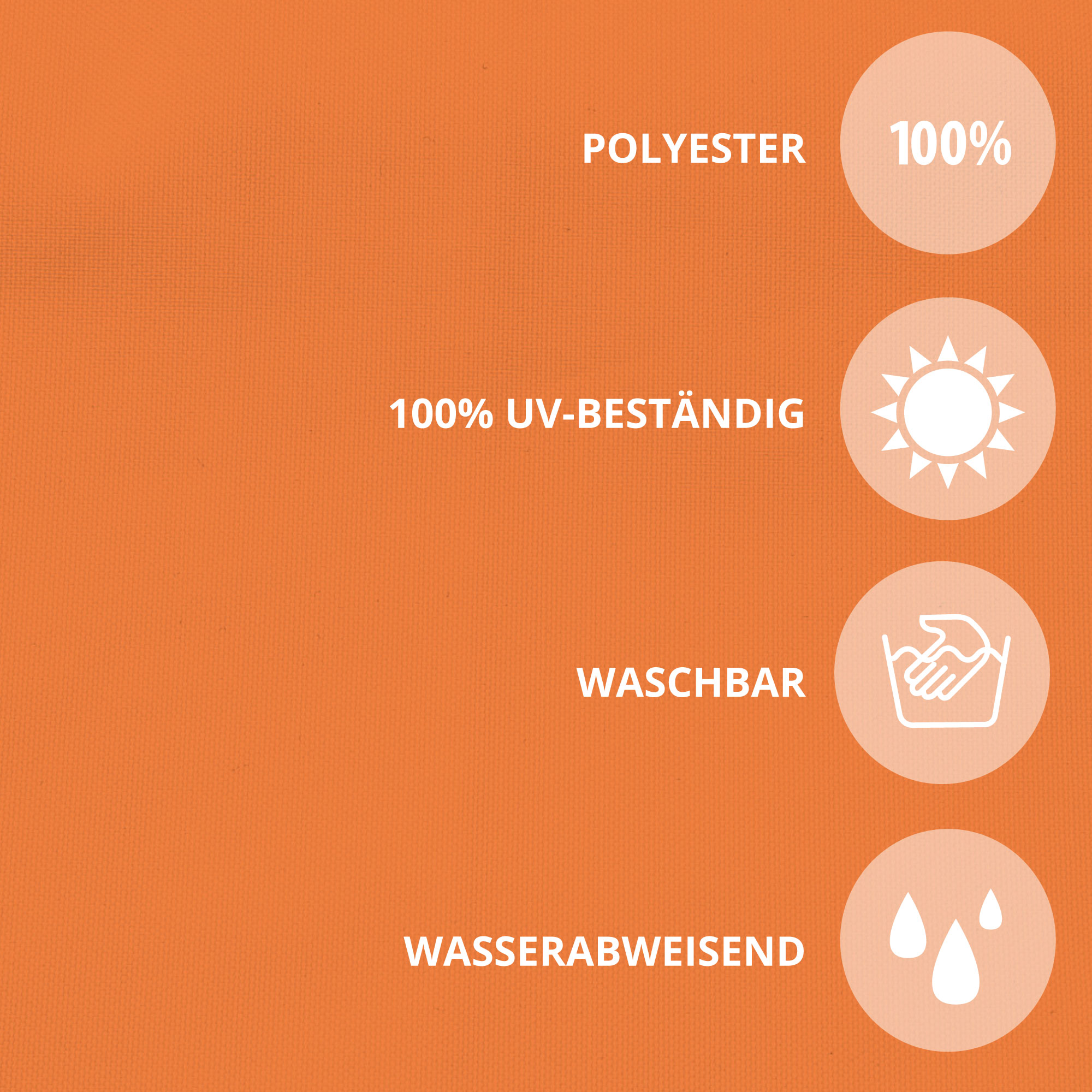 Balkonbespannung aus Polyester, UV-beständig, waschbar, wasserabweisend