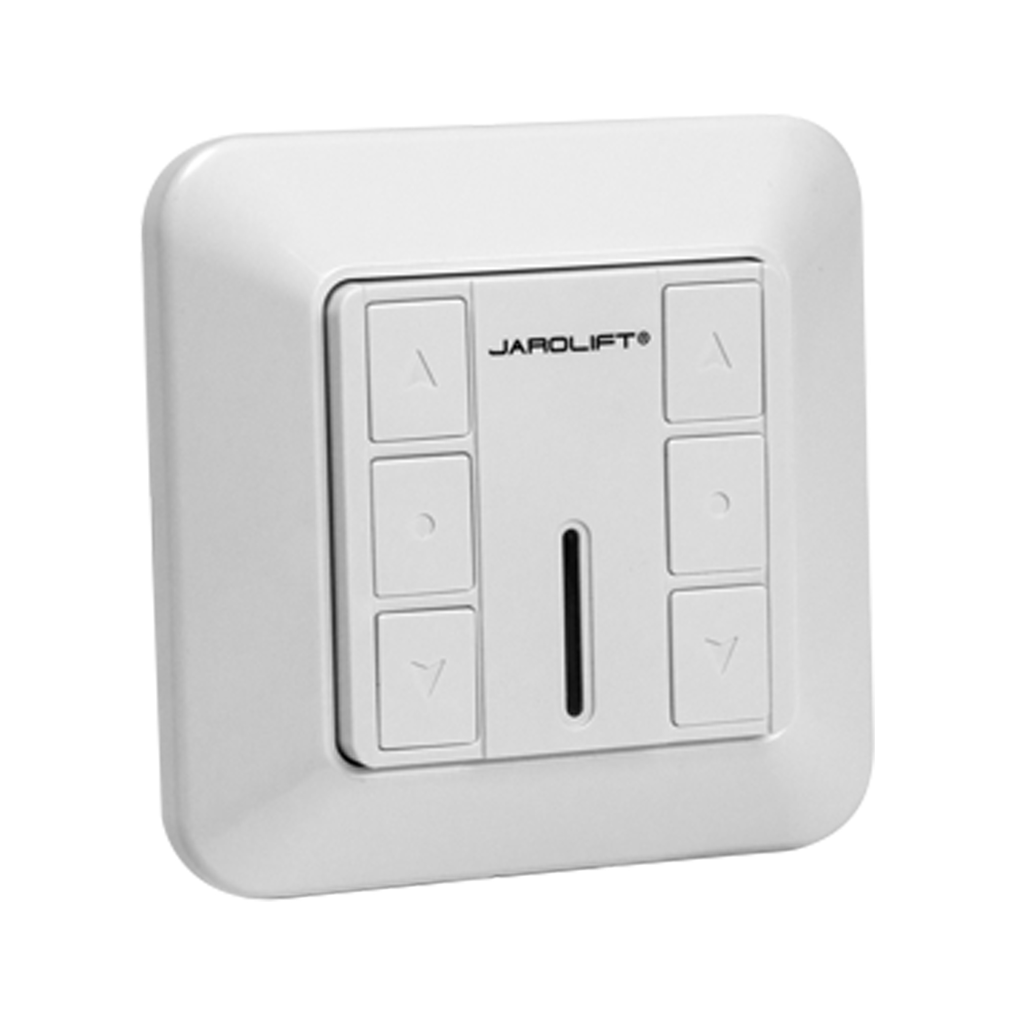 Funkempfänger Wandsender mit drei Tasten und rechteckigem Design