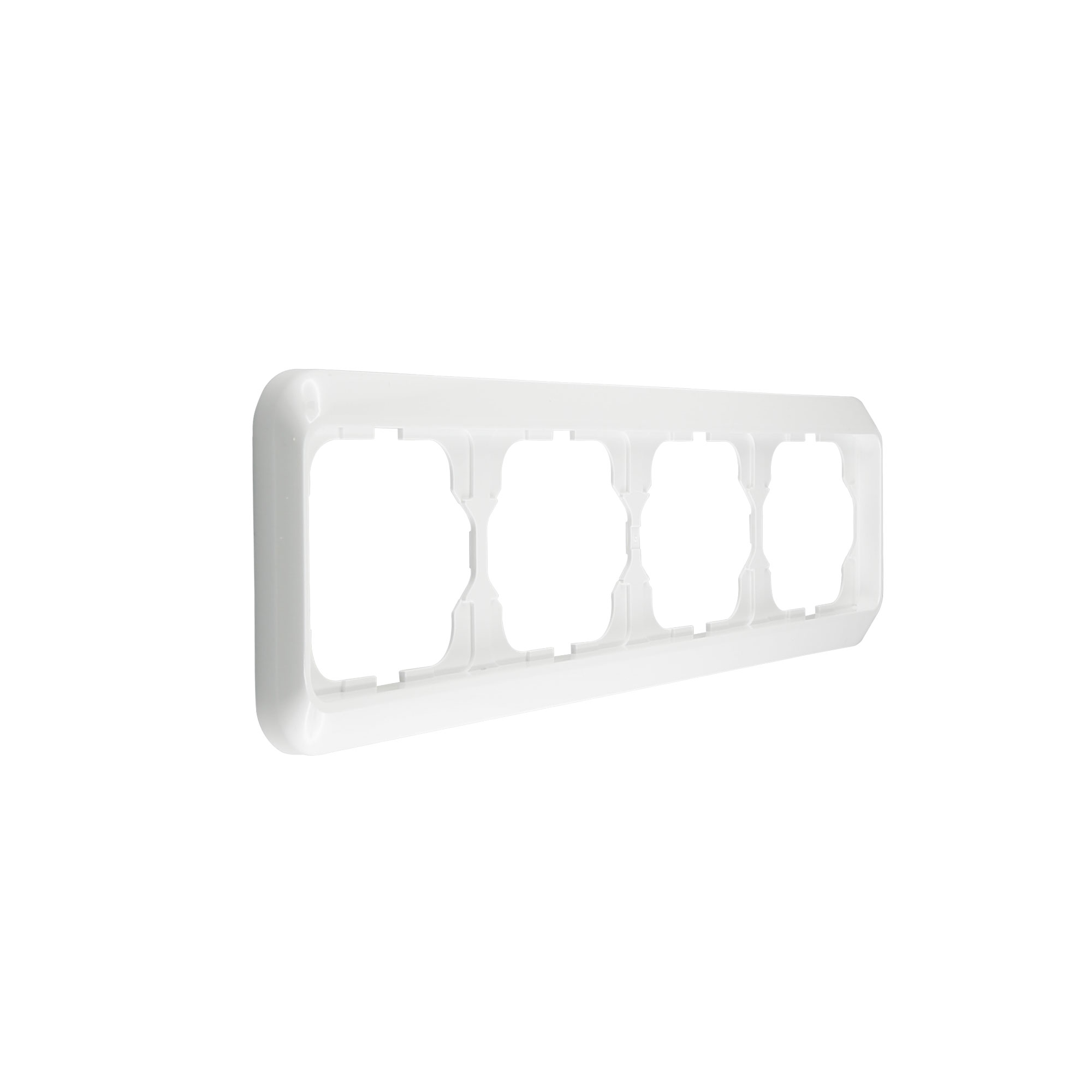 Vierfacher waagerechter Rahmen für Schalter oder Steckdosen, Alpha Nea System
