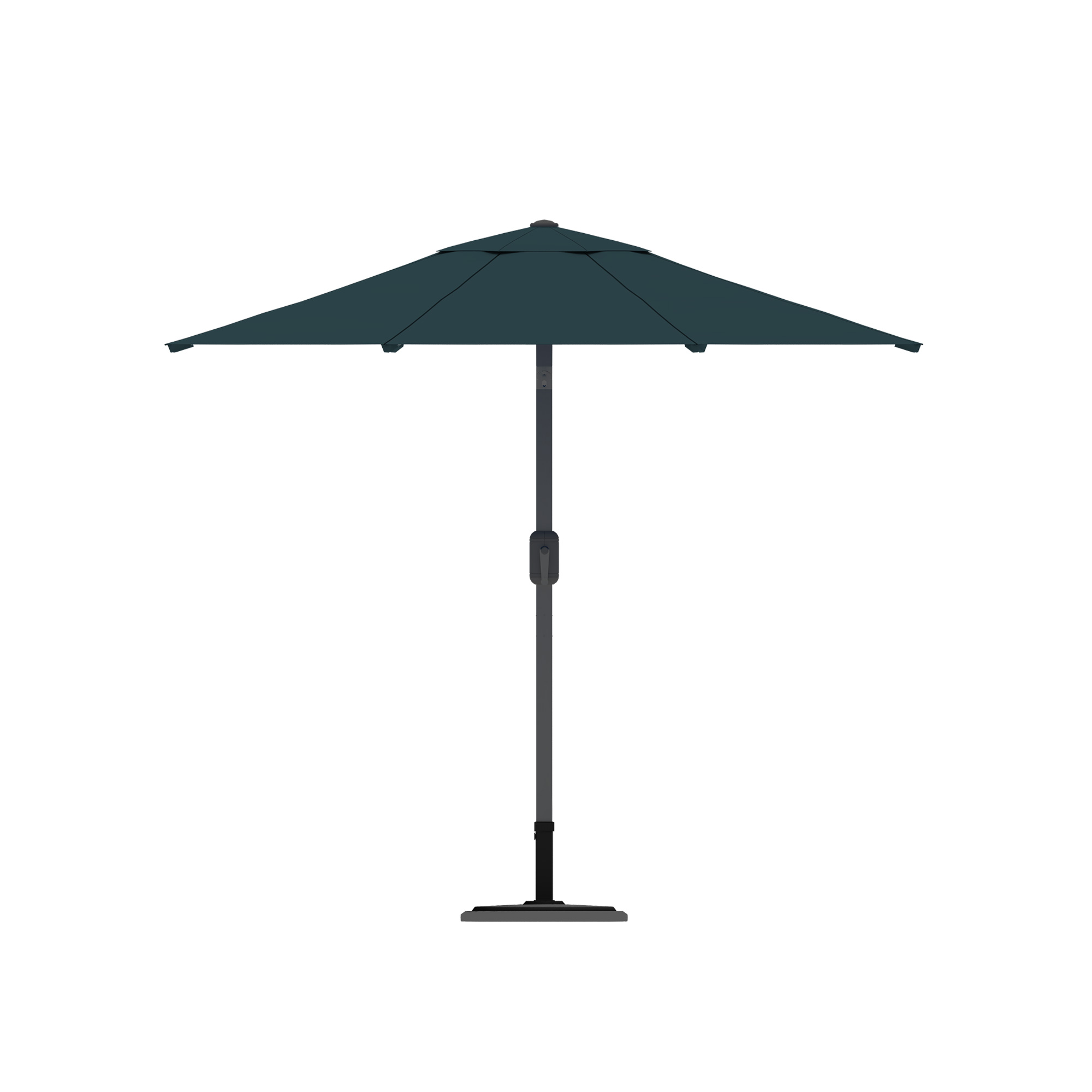slider_image_69572b24bf594a029787b4c3544335a0 Moderner Sonnenschirm mit zentralem Mast und Kurbelmechanismus