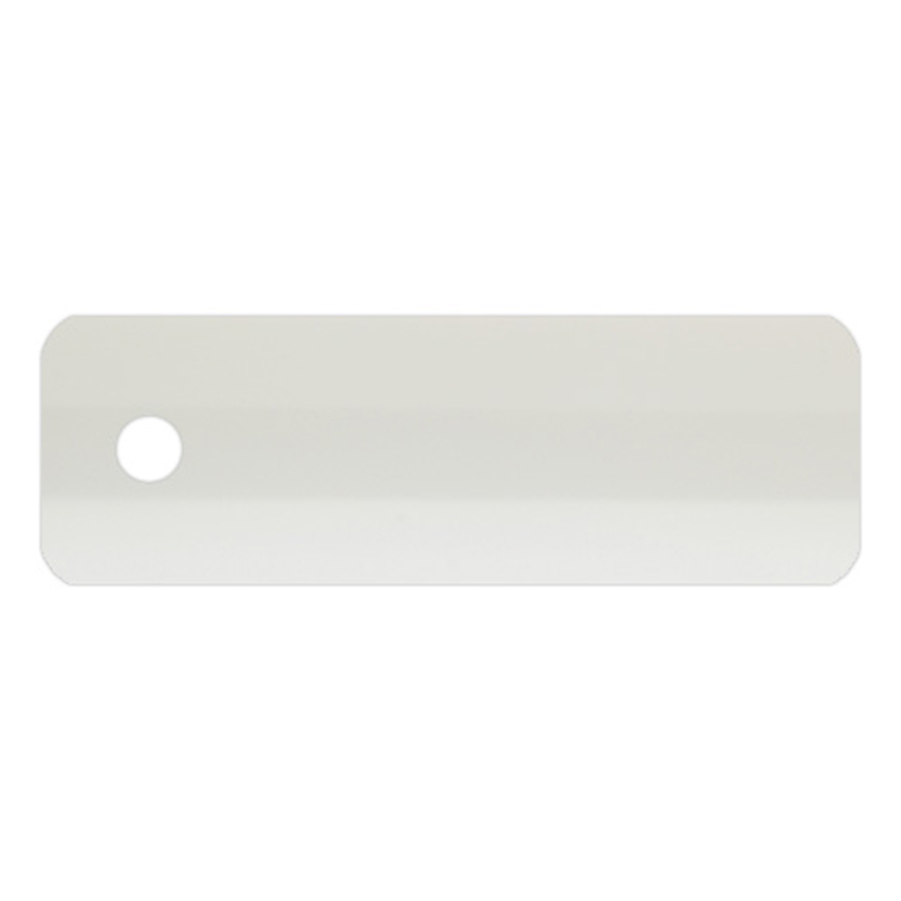 Lamellen-Muster für Aluminium-Jalousie nach Maß | 25 mm / 9013 grau / glänzend Muster für Aluminium-Jalousie mit Loch zur Befestigung