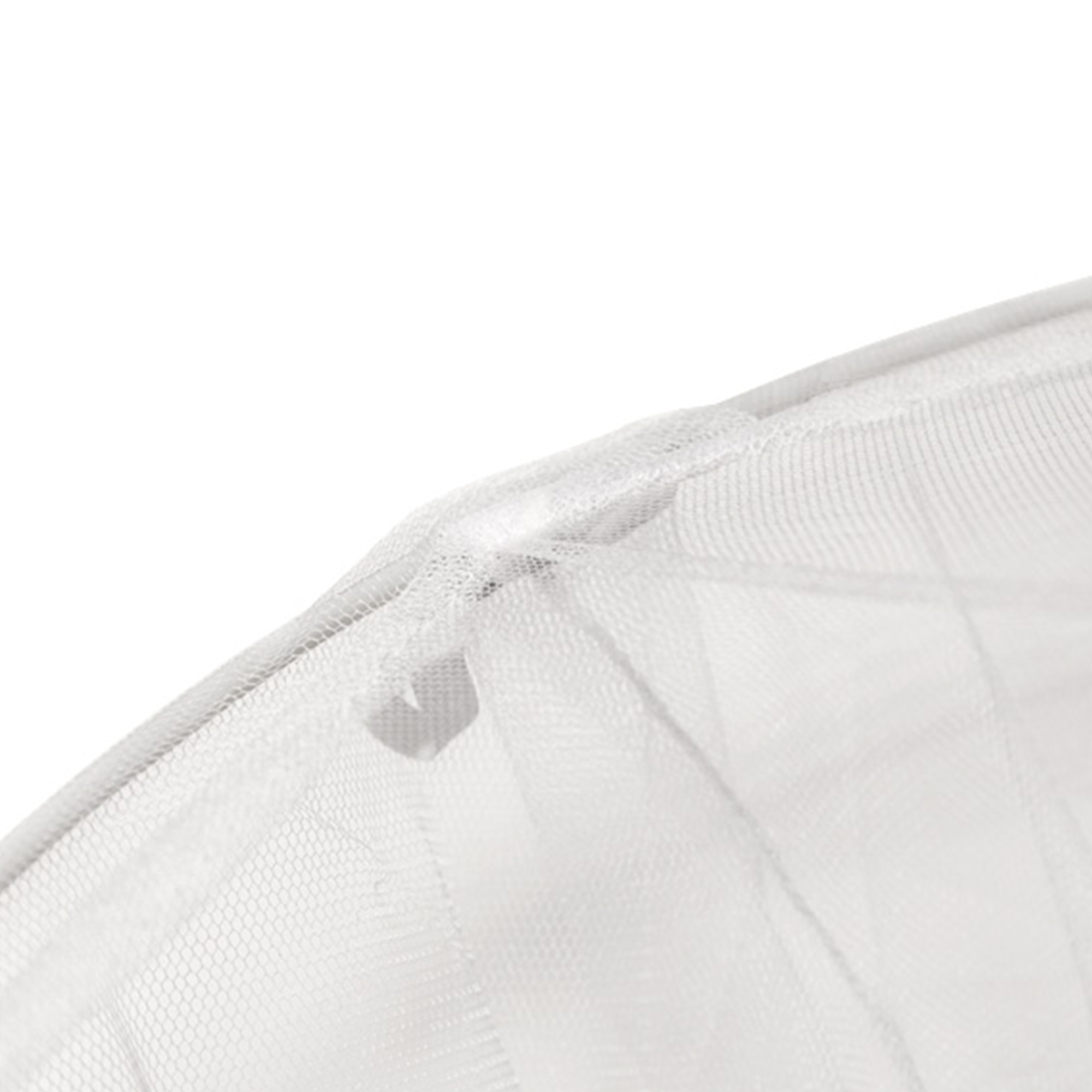 Netzstoff für Betthimmel zur Insektenabwehr, Detailansicht des Materials und der Struktur