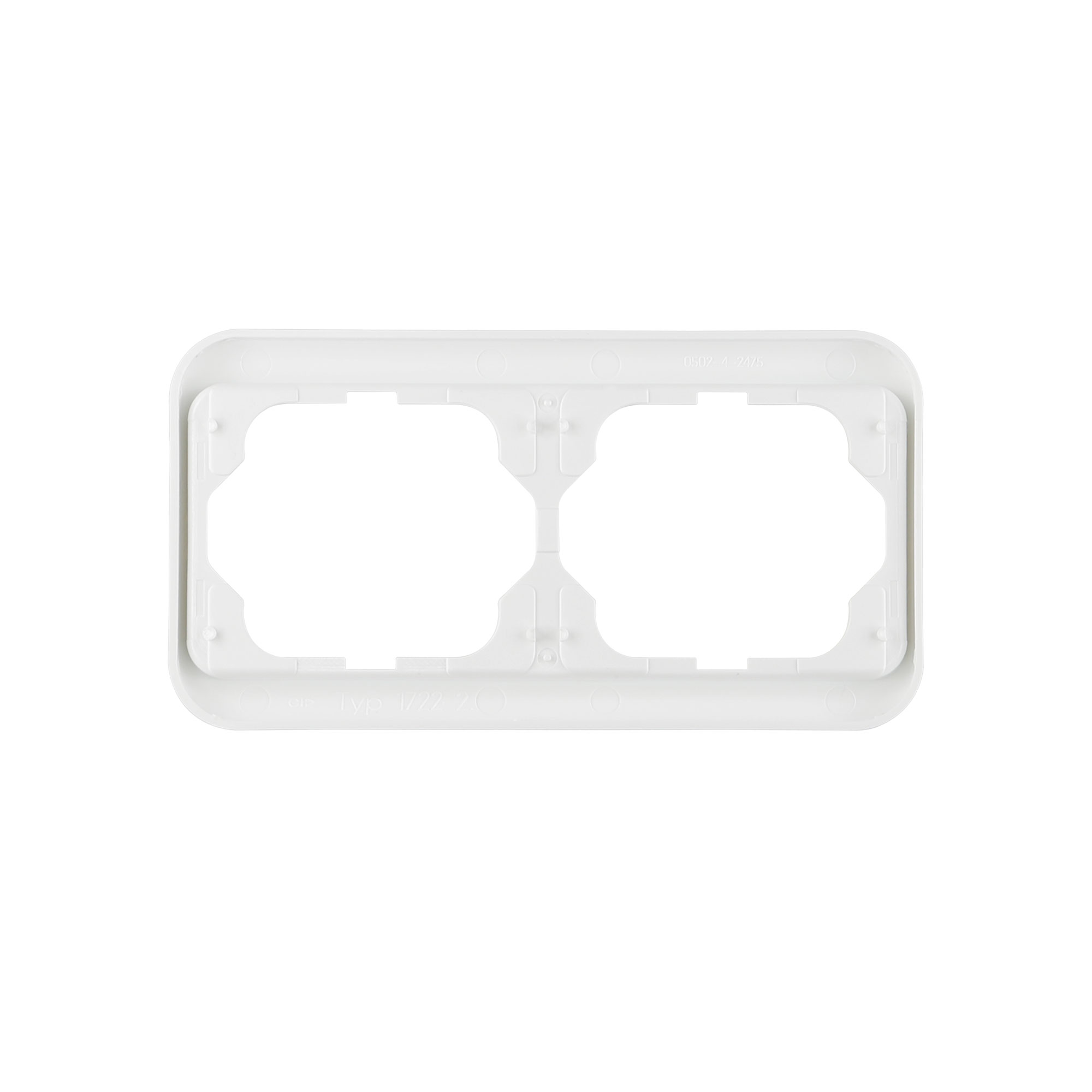 Doppelrahmen für Schalter oder Steckdosen, horizontal ausgerichtet, Alpha Nea System