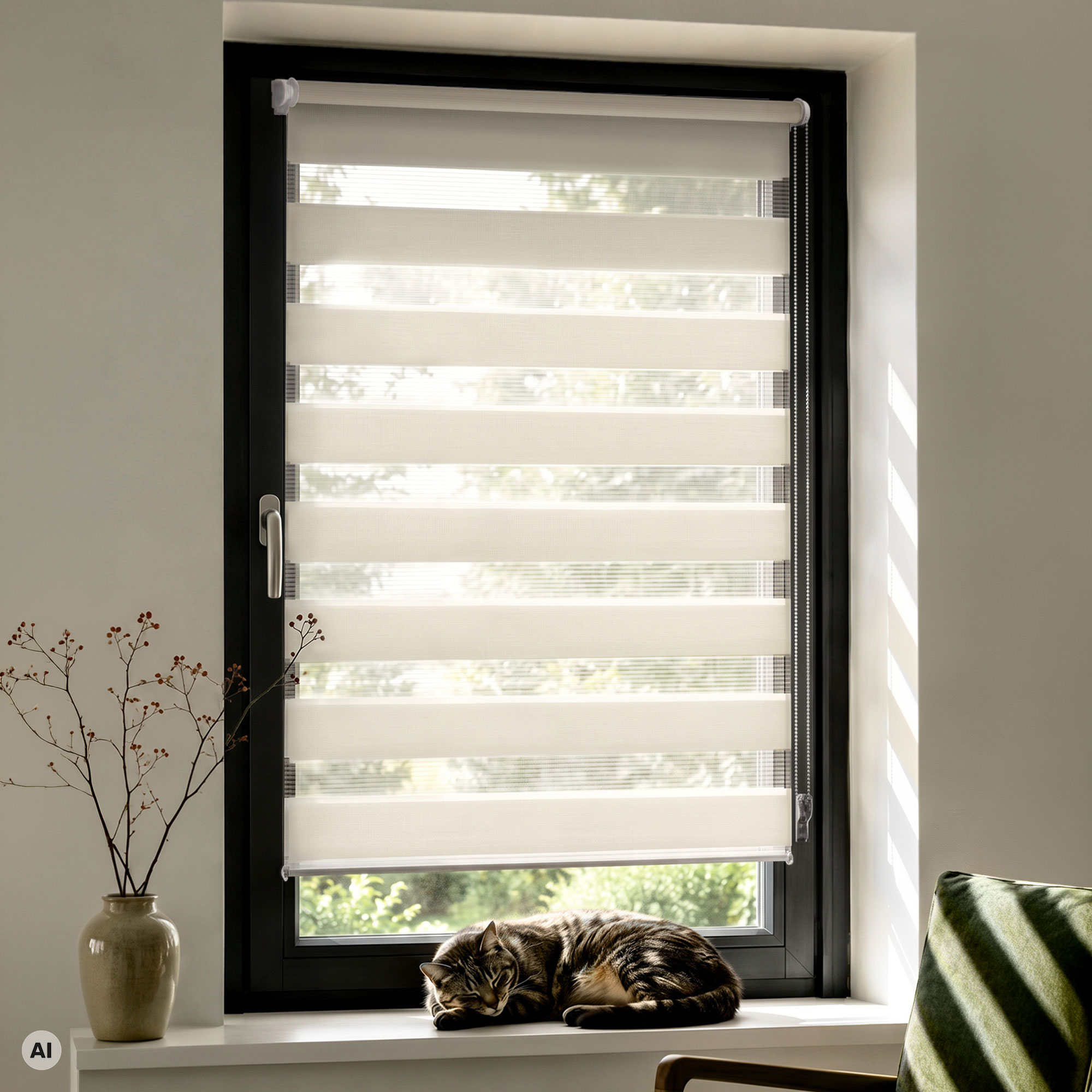 Zevra Doppelrollo / Duo Rollo | 65 x 160 cm, creme