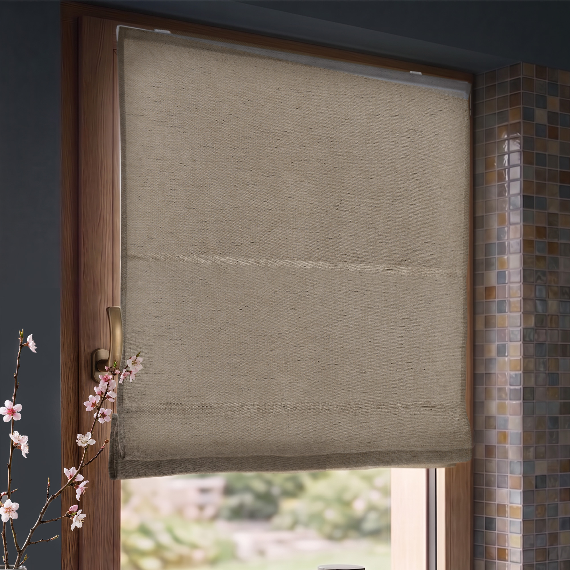 Ivora Premium Raffrollo | 120 x 175 cm, creme, verdunkelnd
