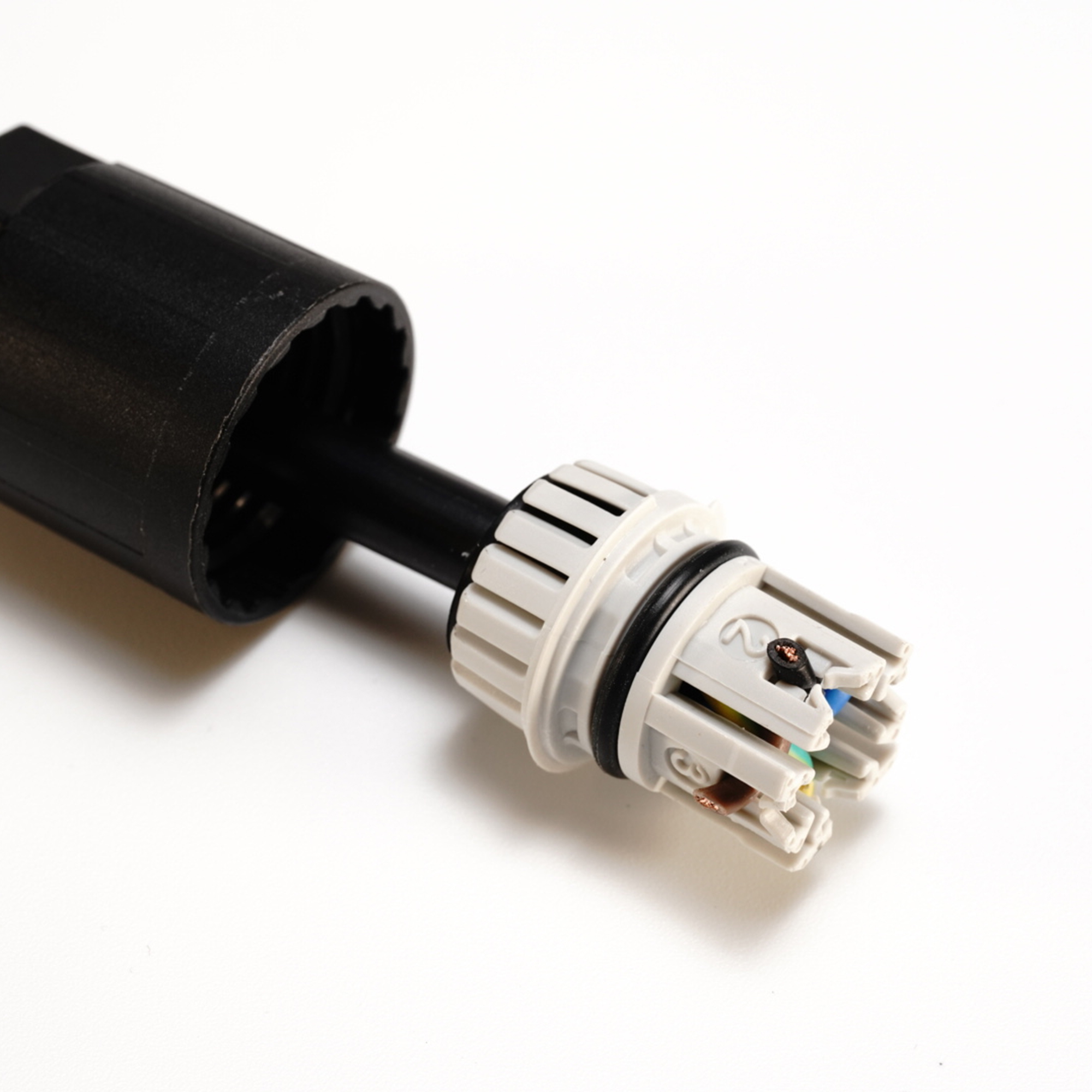 Steckverbinder QPD STAK 3 für Hirschmann Kupplung mit Kabelanschluss und Isolierung