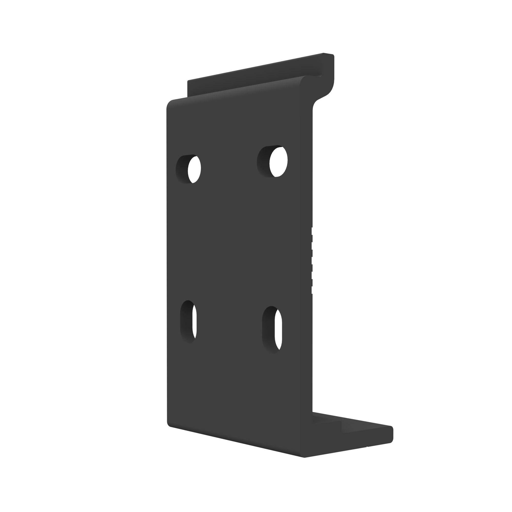 Metallwinkel mit vier Löchern zur Befestigung an Oberflächen