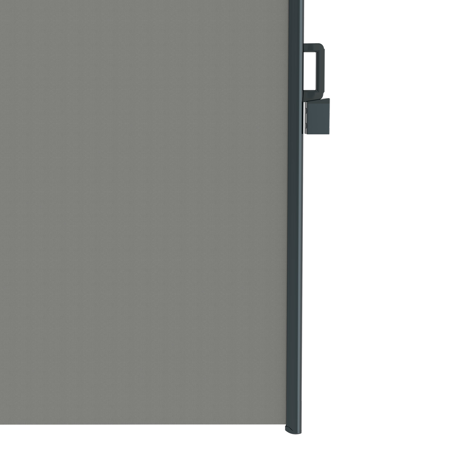 slider_image_2756a8750b4b4c65be7103993df70c09 Seitenzugmarkise mit Griff und Halterung, geeignet für Sicht- und Sonnenschutz im Außenbereich