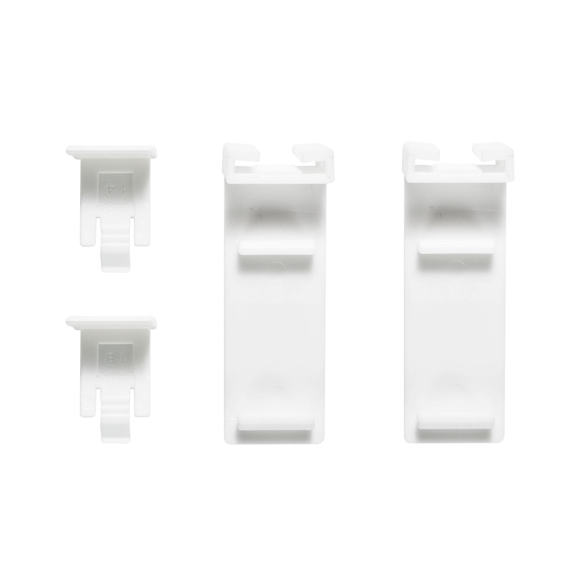 Set aus Klemmhaltern für Verdunkelungs- und Thermorollo, passend für Fensterflügel 5-15mm