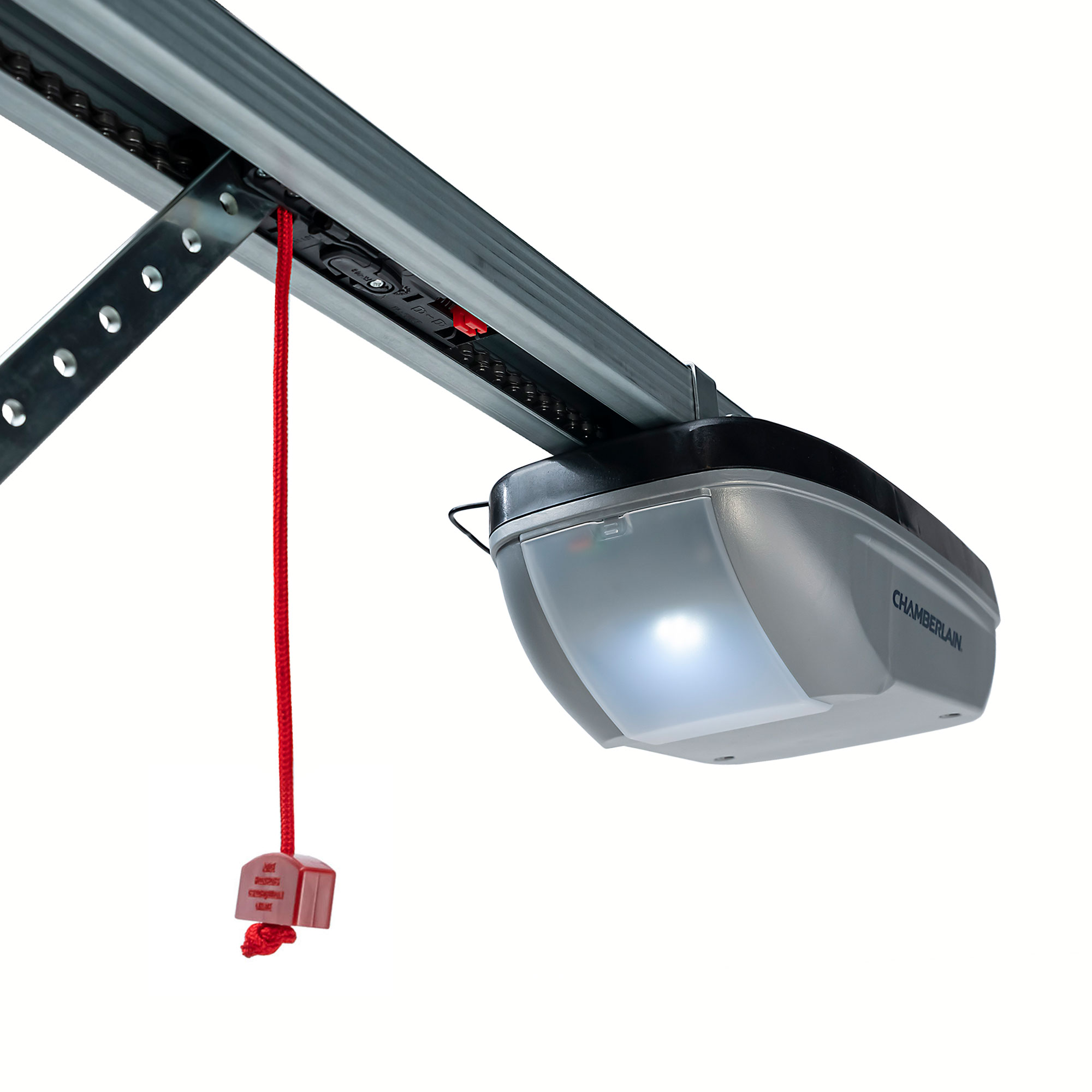 Garagentorantrieb mit Schiene und Notentriegelungskabel, Modell ML