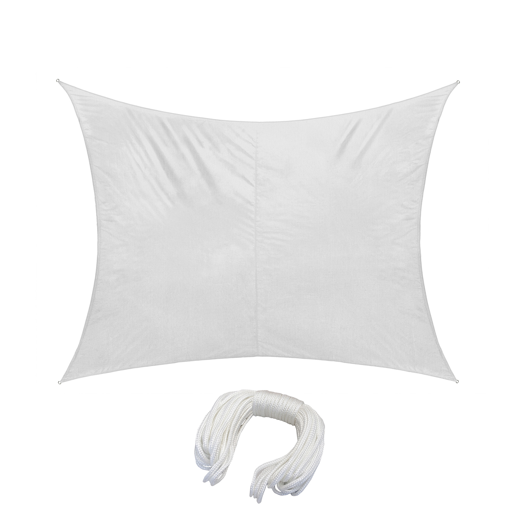 Rechteckiges Sonnensegel mit Befestigungsseil