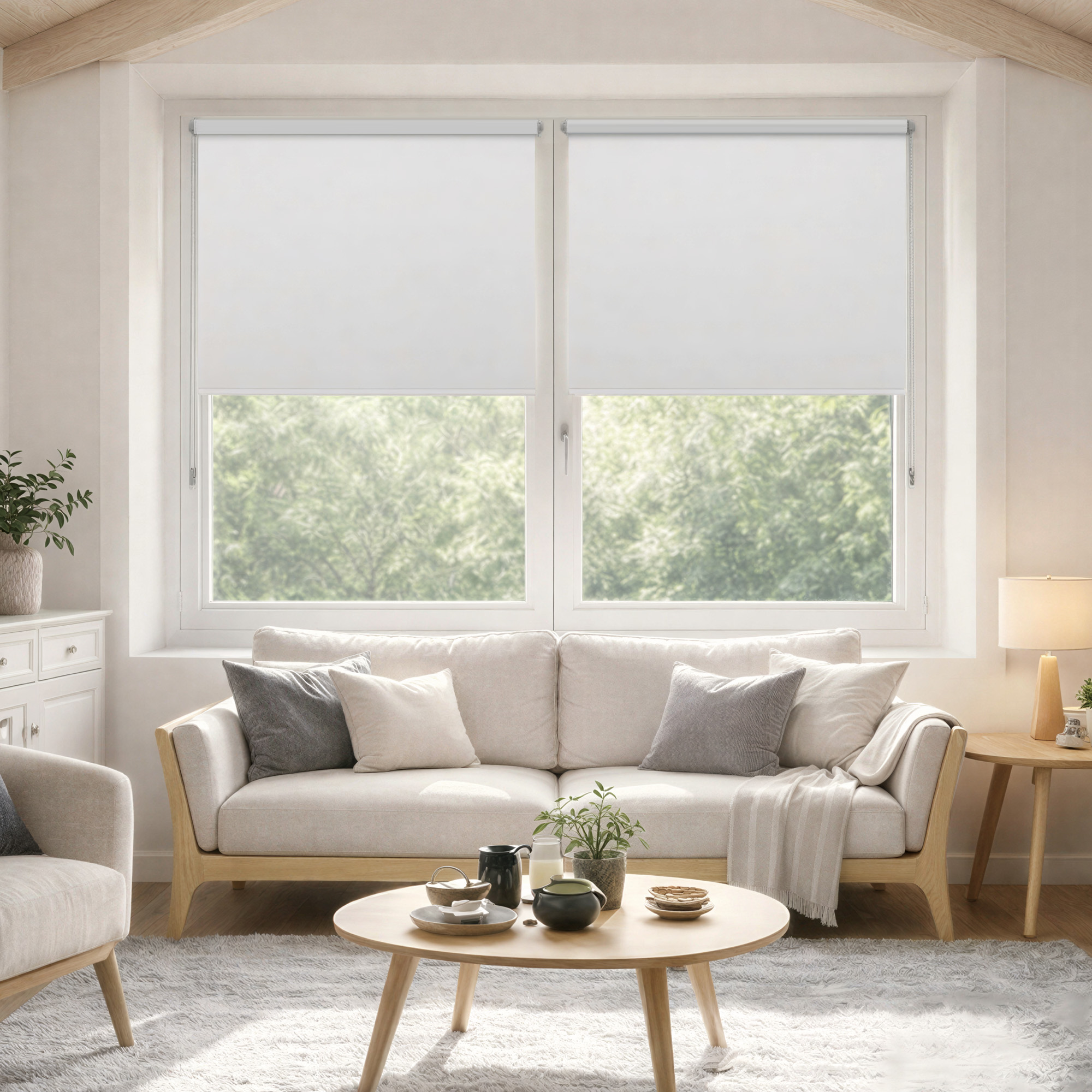 Klemmfix Tenebra Verdunkelungsrollo | 155 x 160 cm, weiß