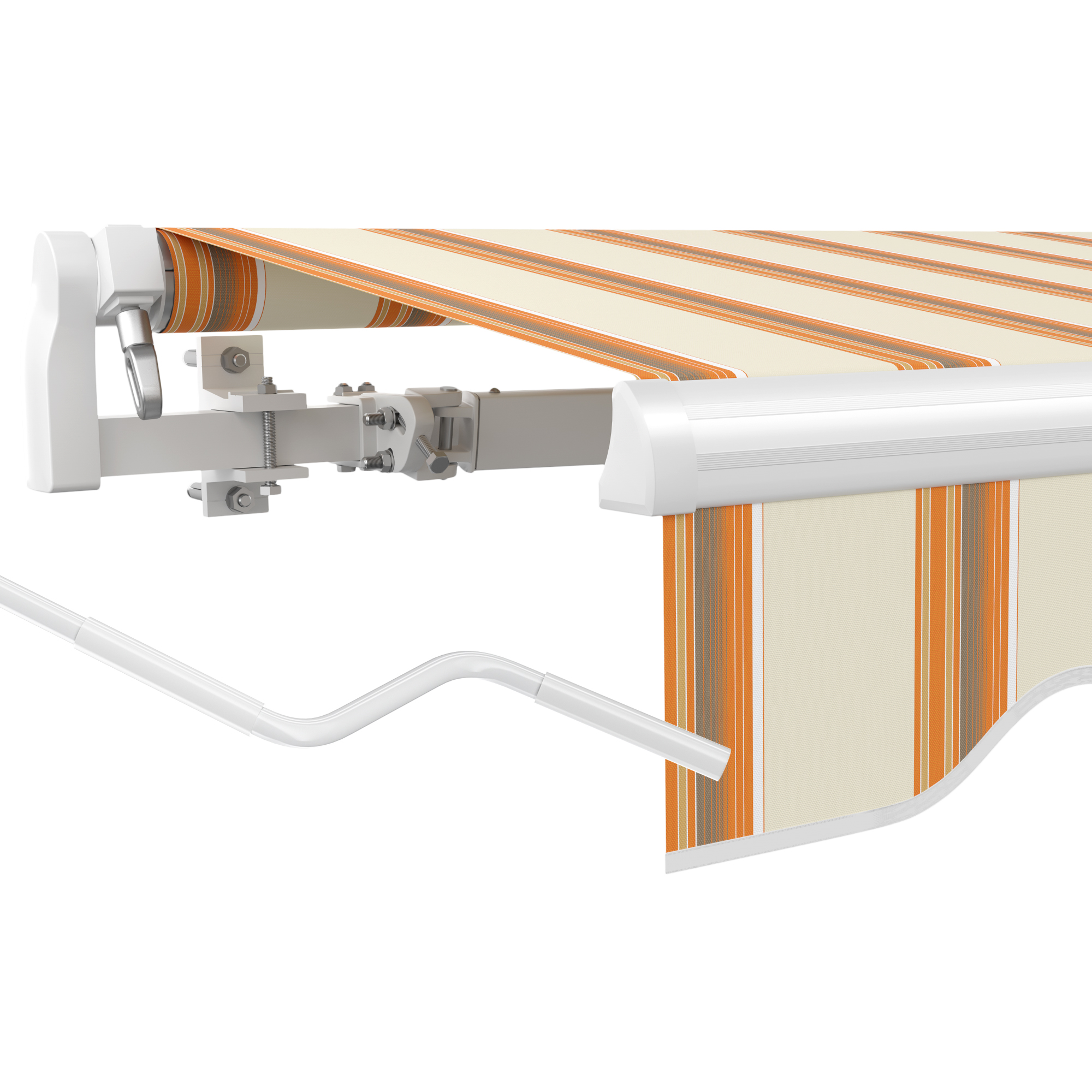 slider_image_01928fcbfe267c688f9c866adae90a92 Markise mit mechanischem Auszug und gestreiftem Tuch, geeignet für Außenbereiche