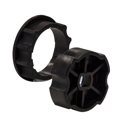 Motoradapter für Rollladenmotoren SL, zylindrische Form mit strukturierten Öffnungen