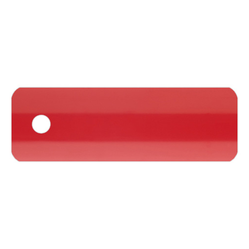 Lamellen-Muster für Aluminium-Jalousie nach Maß | 25 mm / 475 rot / glänzend Muster für Aluminium-Jalousie mit Loch zur Befestigung