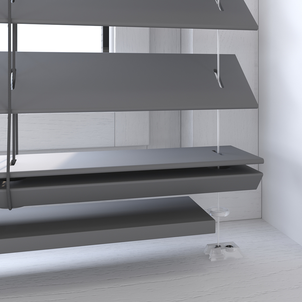 Jalousie aus Holz und Bambus mit verstellbaren Lamellen für maßgeschneiderte Lichtsteuerung