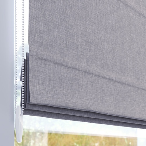 Stoffmuster für Raffrollo nach Maß | 01 grau-struktur / vollverdunkelnd / Sicilia