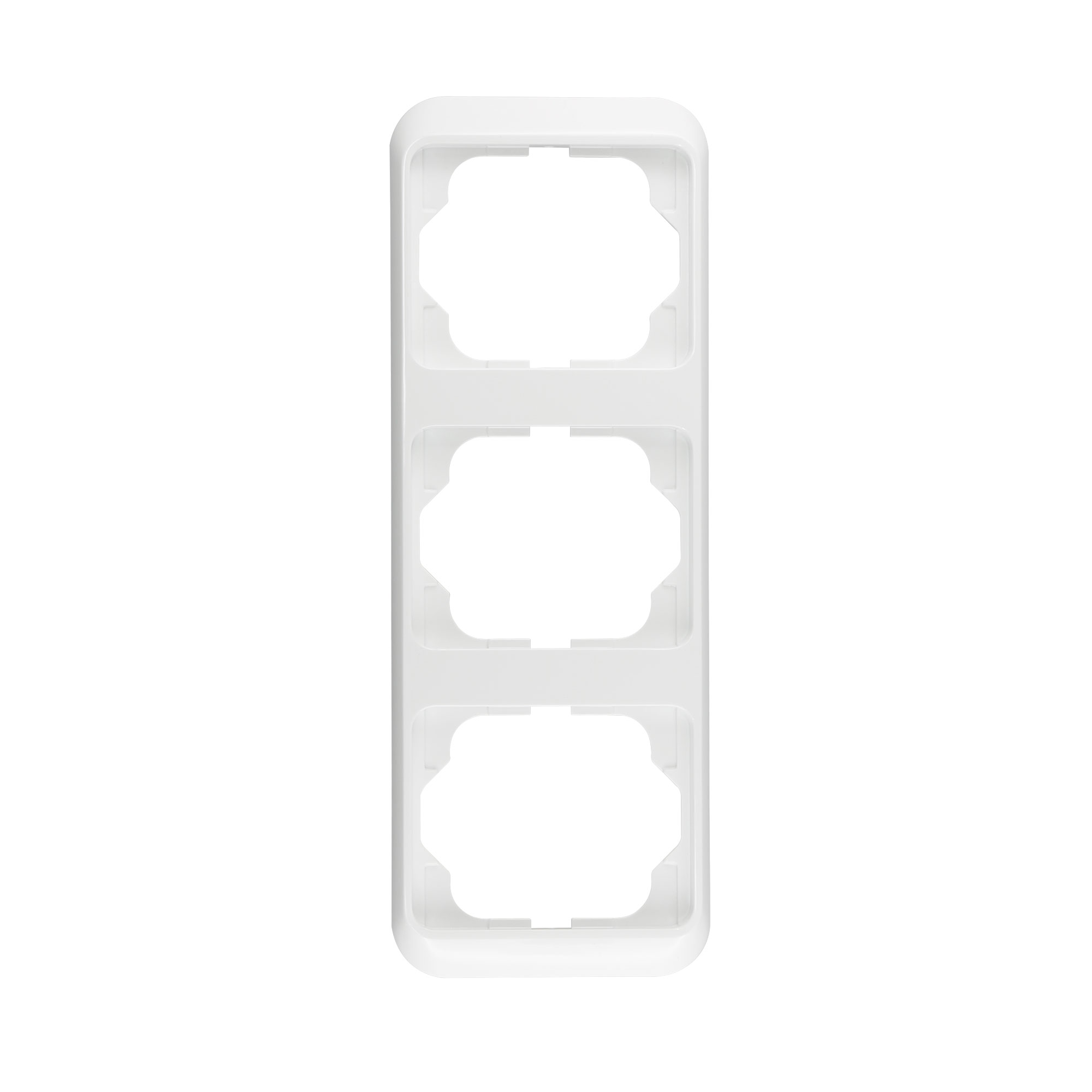 Zweifach senkrechtes Rahmensystem für Schalter oder Steckdosen, Alpha Nea Produktlinie