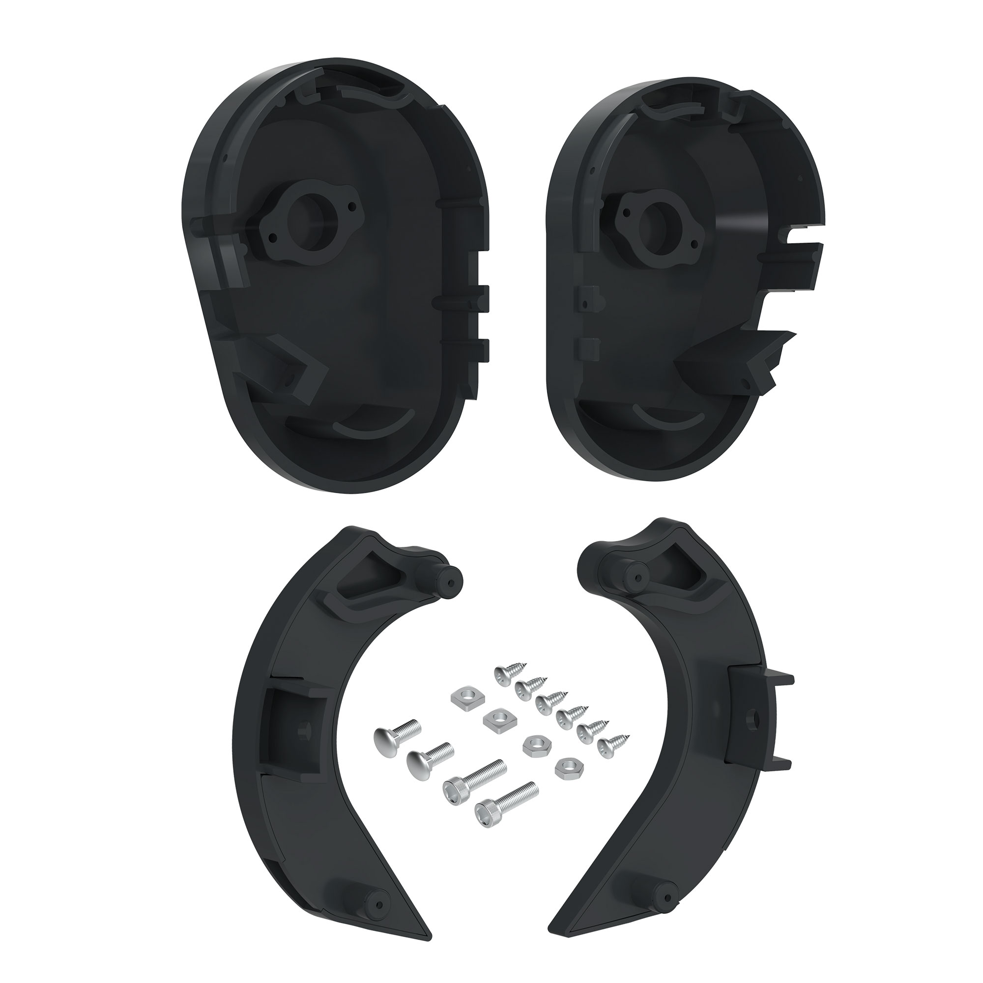 Endkappen und Befestigungsteile für Kassettenmarkise Curve 2000