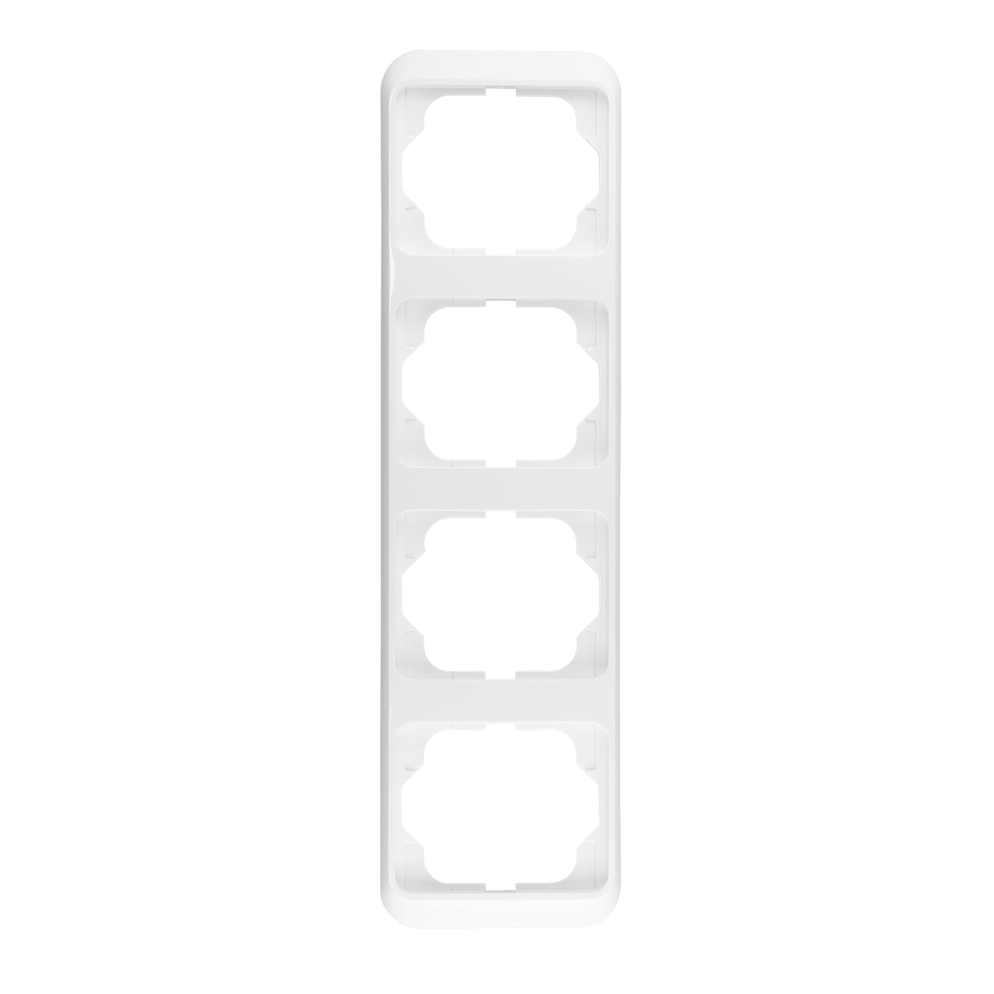 Zweifach senkrechtes Rahmensystem für Schalter oder Steckdosen, Alpha Nea Produktlinie