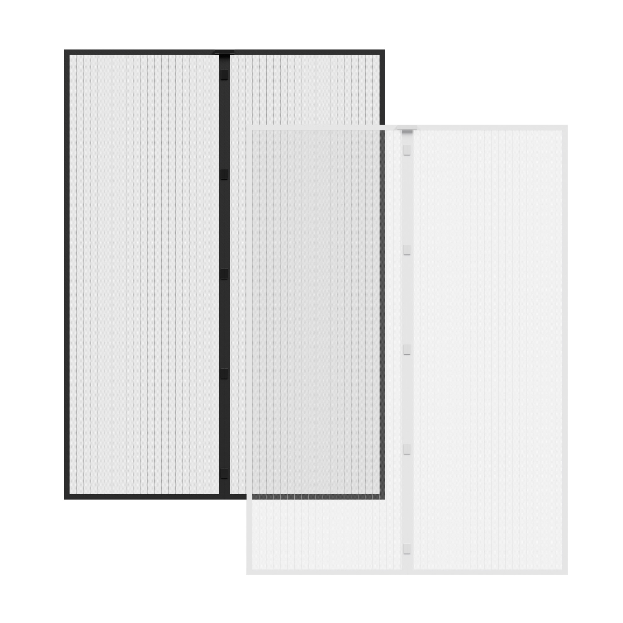 Fliegengitter-Magnetvorhang für Türen mit zwei Paneelen und Magnetverschluss