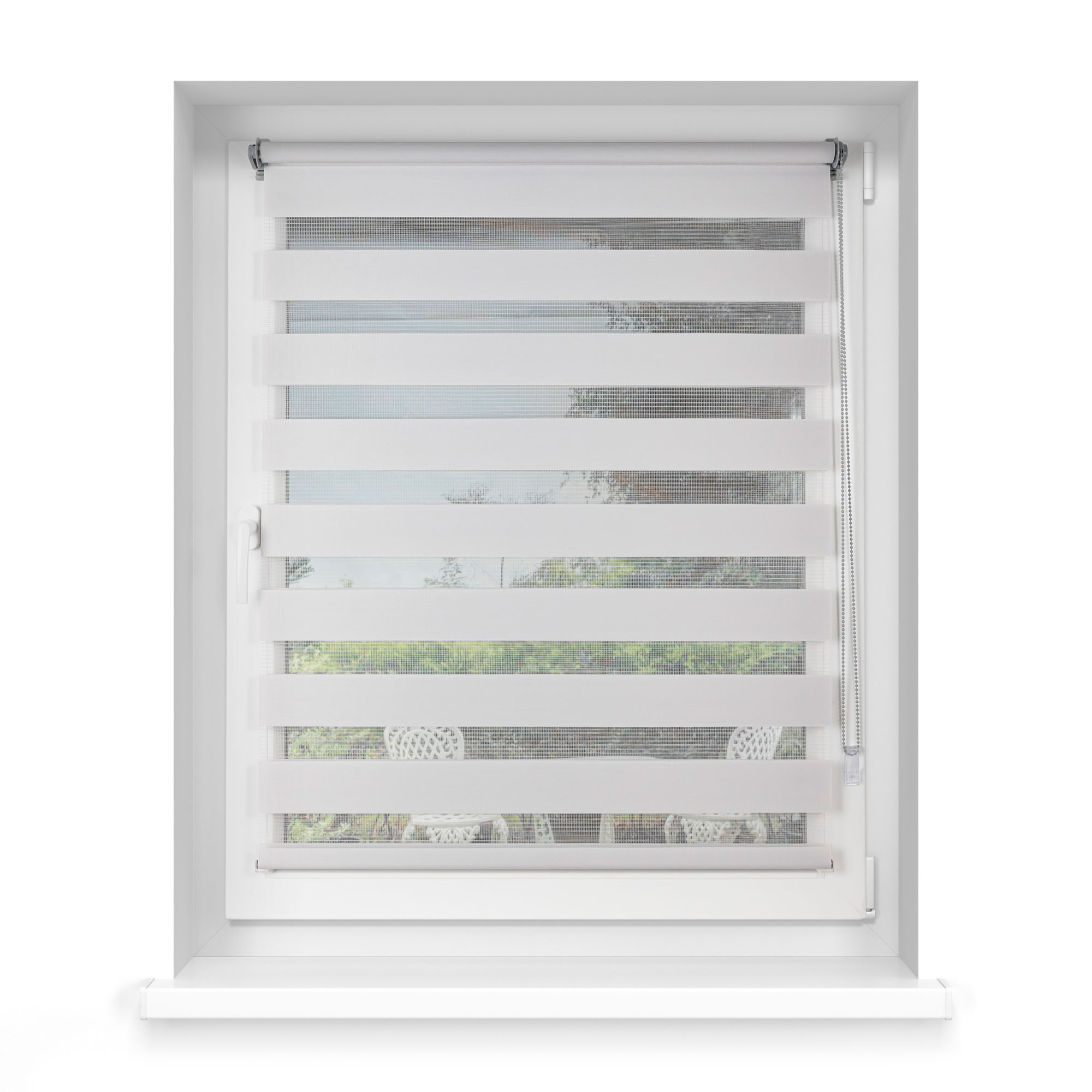 slider_image_65ca2c1fce5441289bfa9c153948cb4f Klemmfix Doppelrollo an einem Fenster mit verstellbaren Streifen zur Lichtregulierung