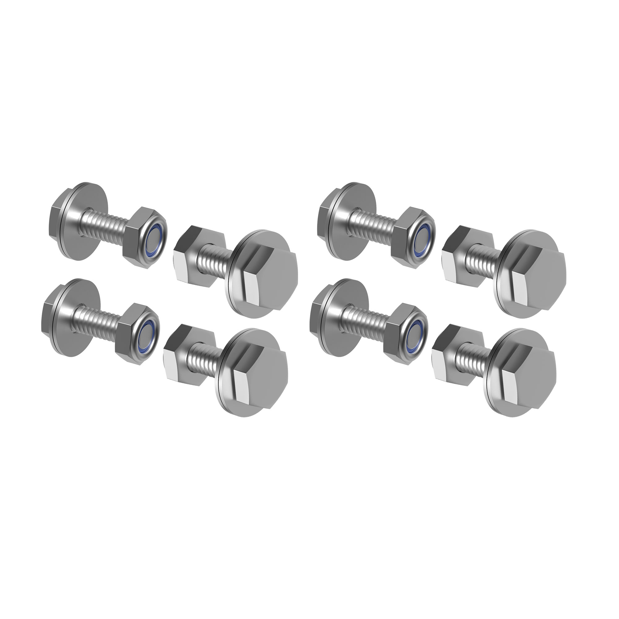 Schraubenset für Deckenhalterung einer Kassettenmarkise Curve 2000, bestehend aus Bolzen und Muttern