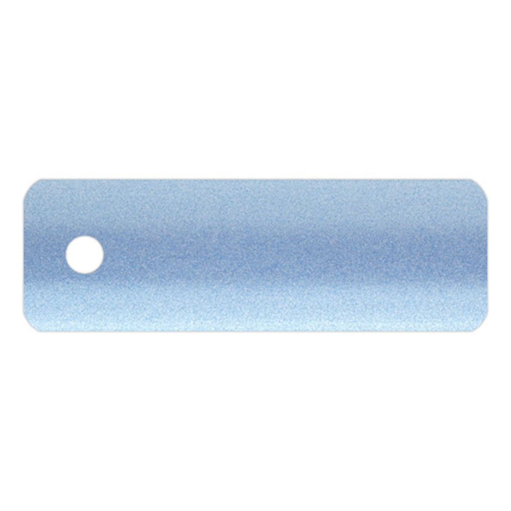 Lamellen-Muster für Aluminium-Jalousie nach Maß | 25 mm / 491 blau / glänzend Muster für Aluminium-Jalousie mit Loch zur Befestigung